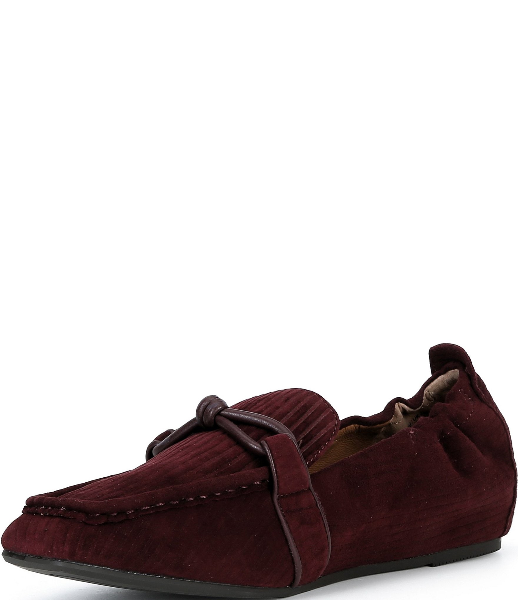 Gentle Souls Sophie Embossed Suede Knot Loafers