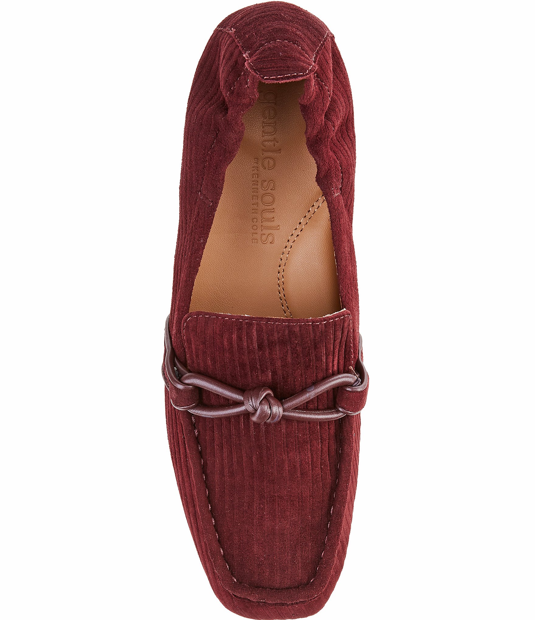 Gentle Souls Sophie Embossed Suede Knot Loafers