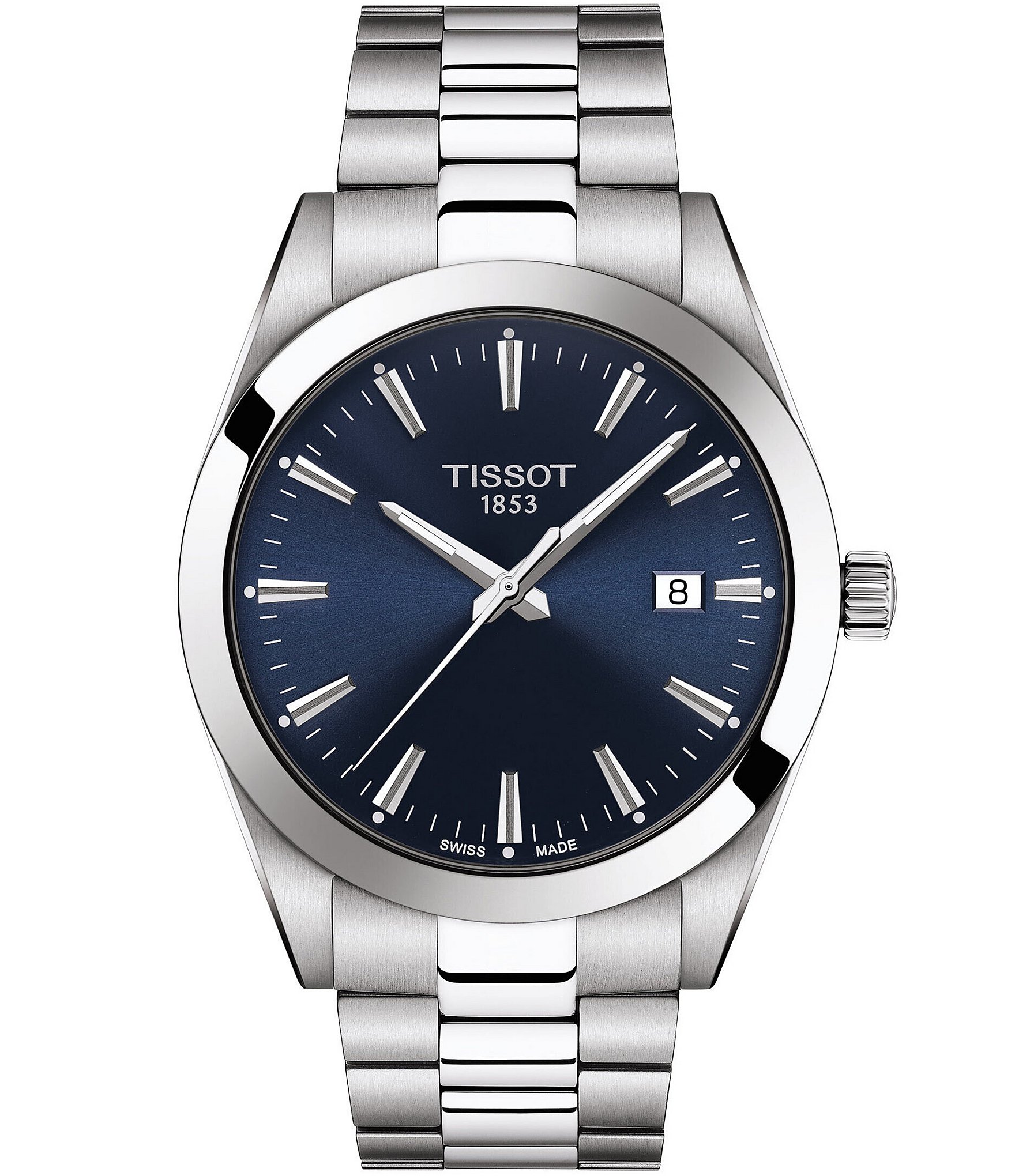 Tissot Gentleman Stainless Steel Dial Bracelet Watch