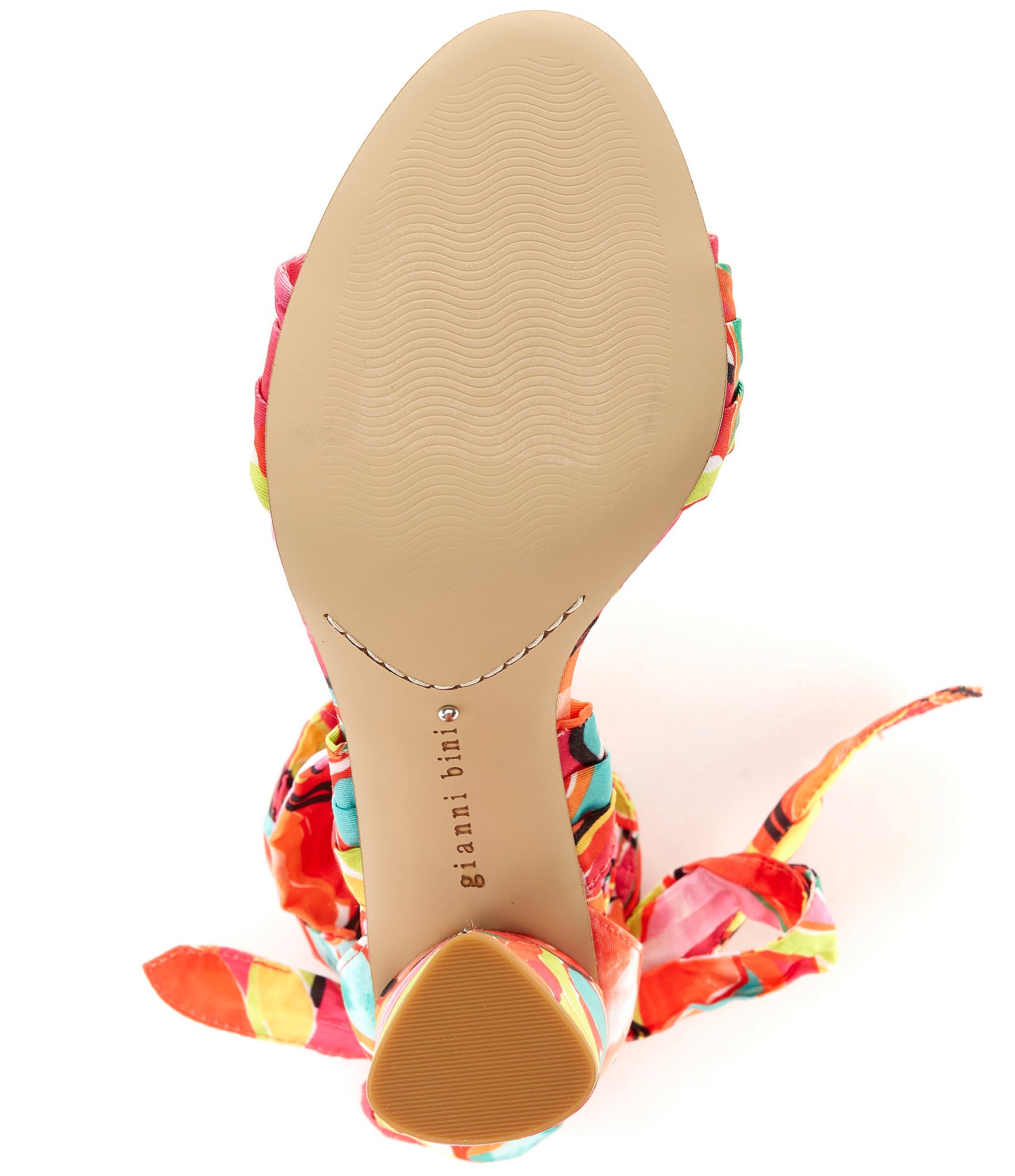 Gianni Bini Astraahh Abstract Print Ankle Wrap Dress Sandals