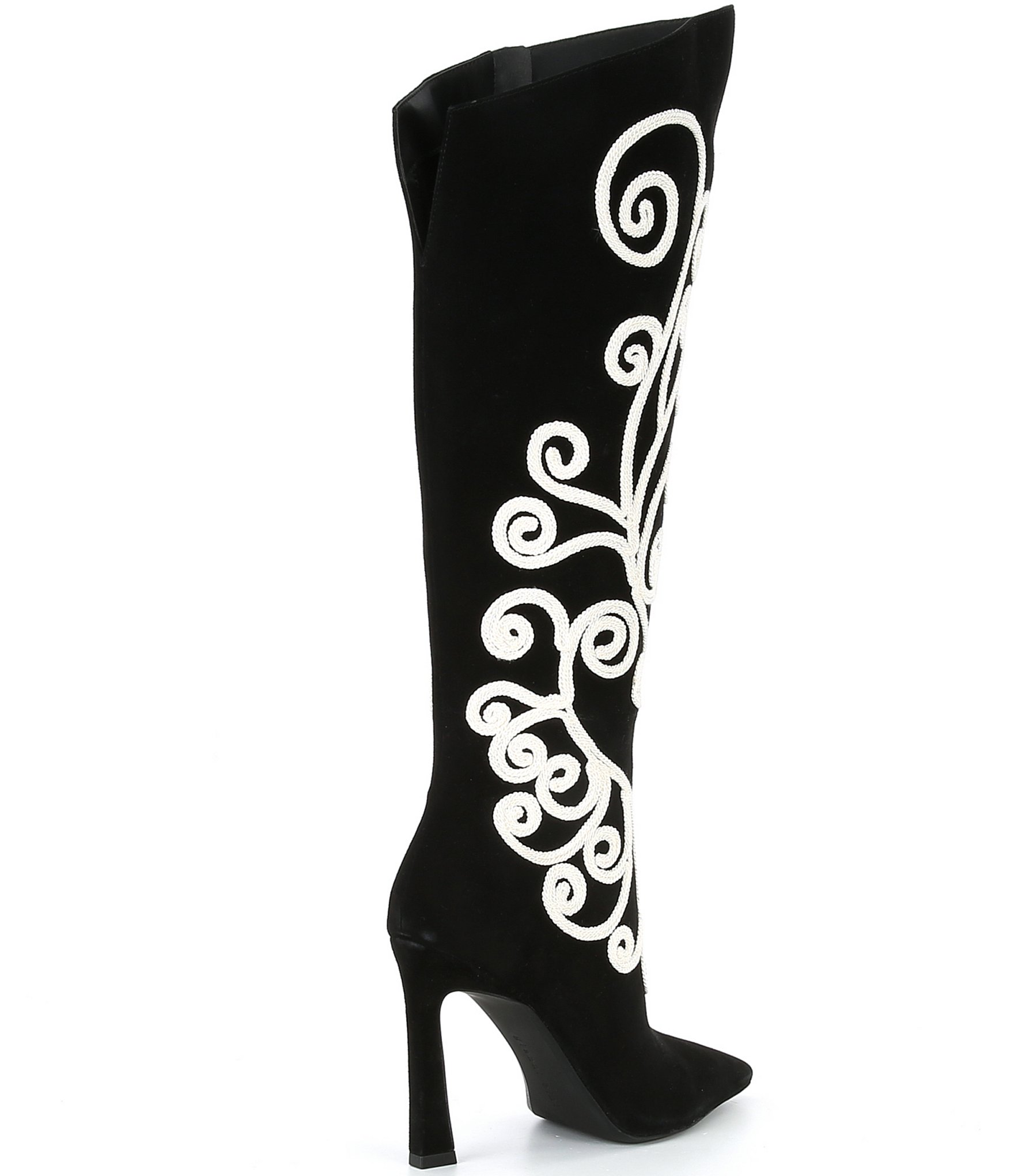 Gianni Bini Audrina Suede Soutache Braided Tall Boots