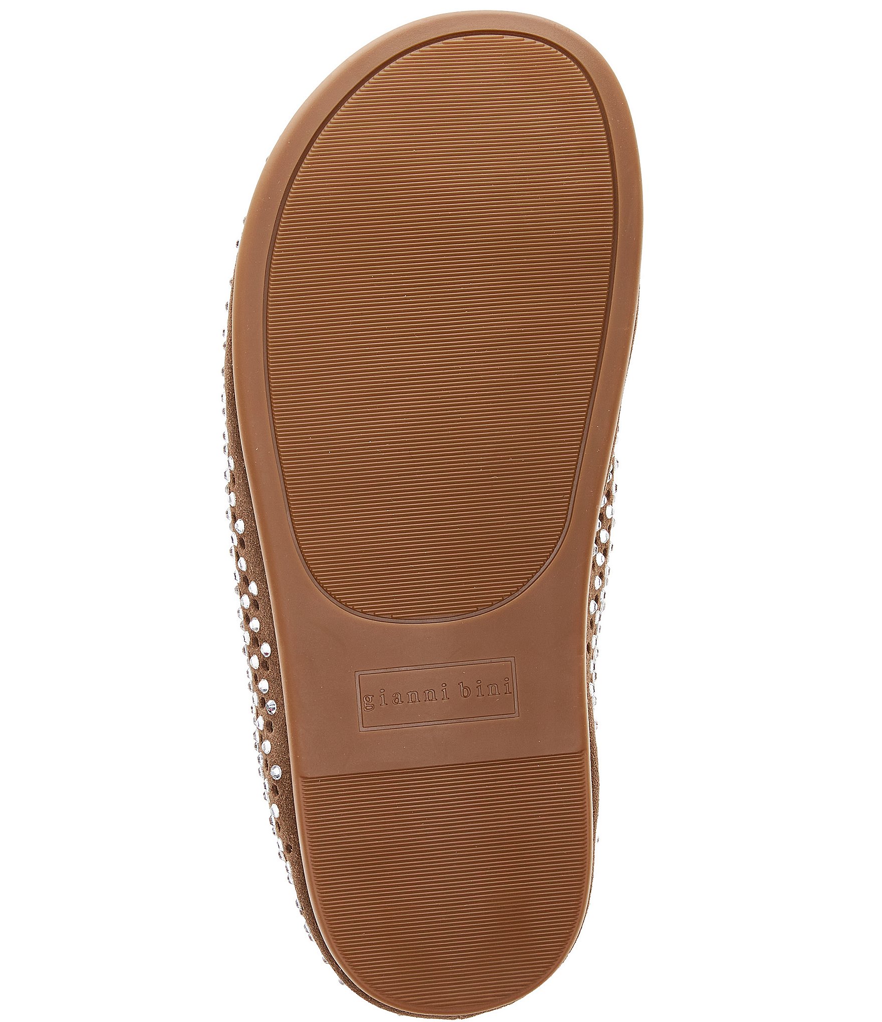 Gianni Bini Beal Suede Perforated Rhinestone Embellished Clogs