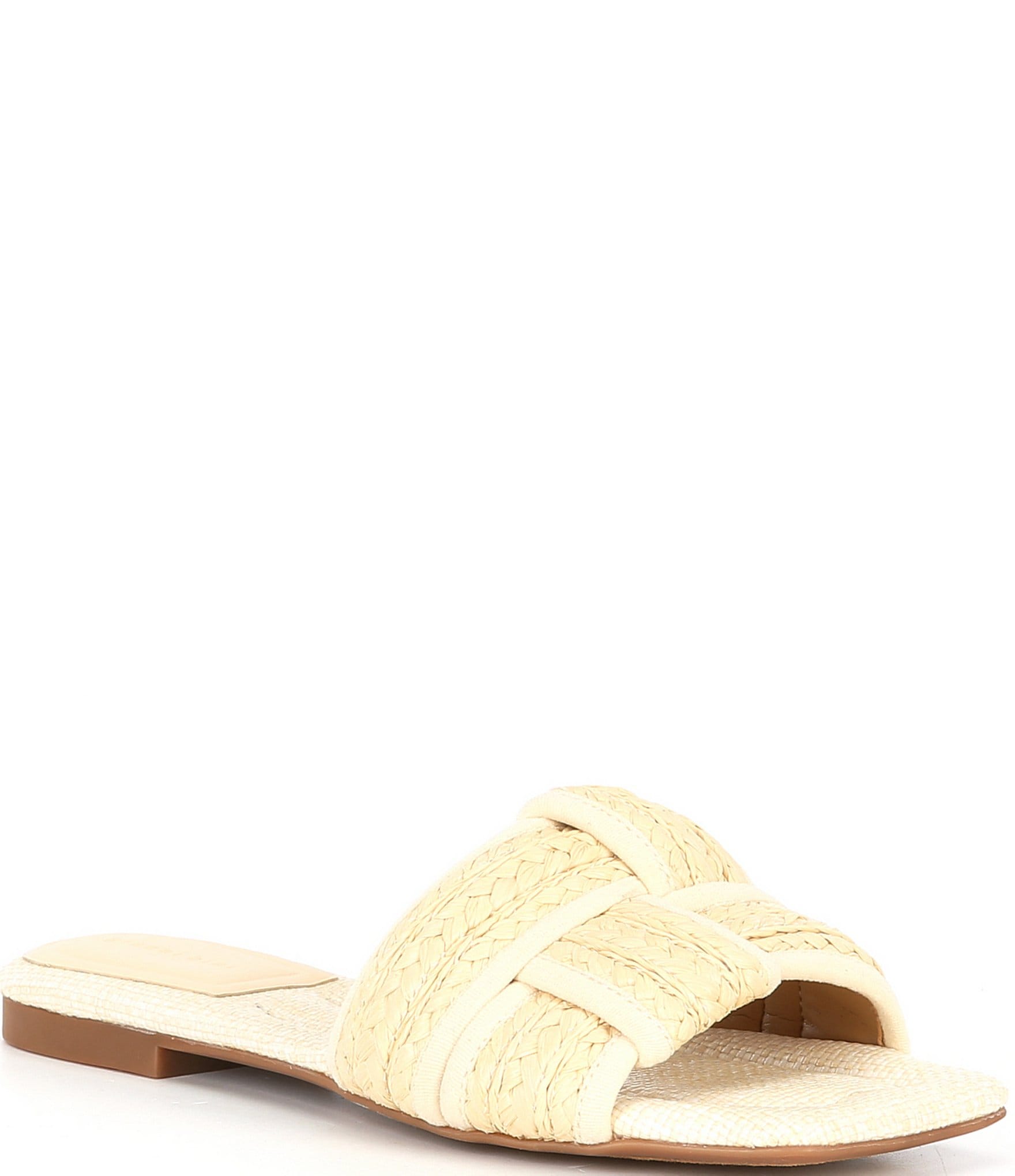 Gianni Bini Caruso Raffia Woven Flat Sandals | Dillard's