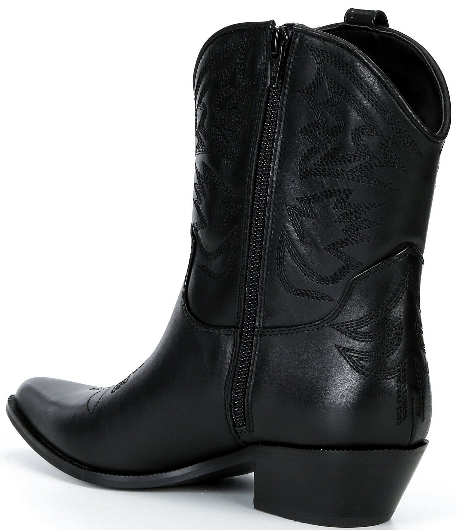 Gianni Bini Chett Leather Western Mid Shaft Boots
