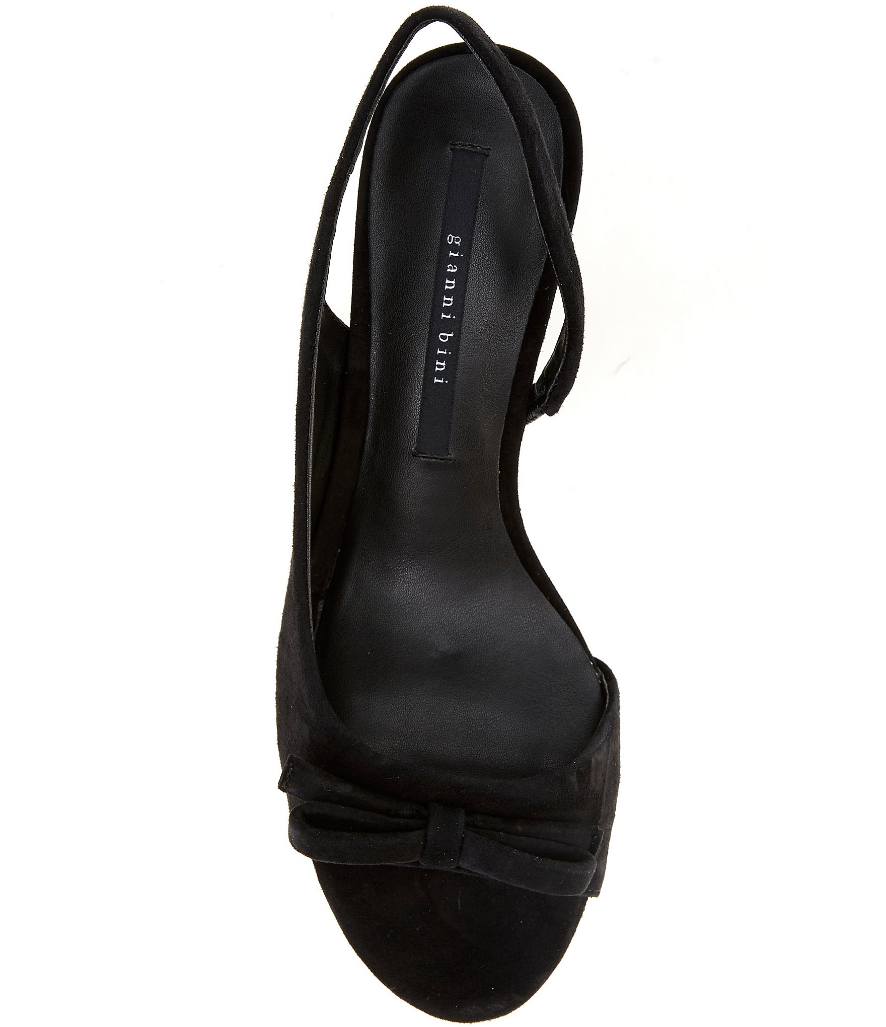 Gianni Bini Clancee Suede Mini Bow Slingback Dress Sandals