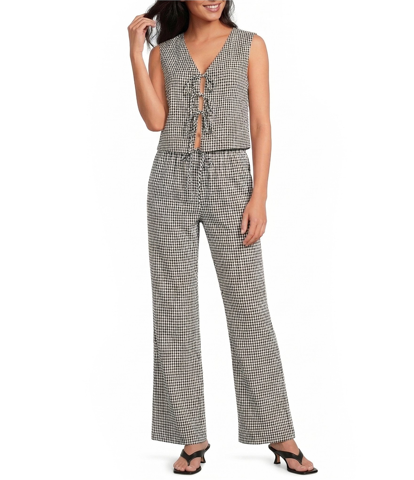 Gianni Bini Claudia Gingham Coordinating Pants
