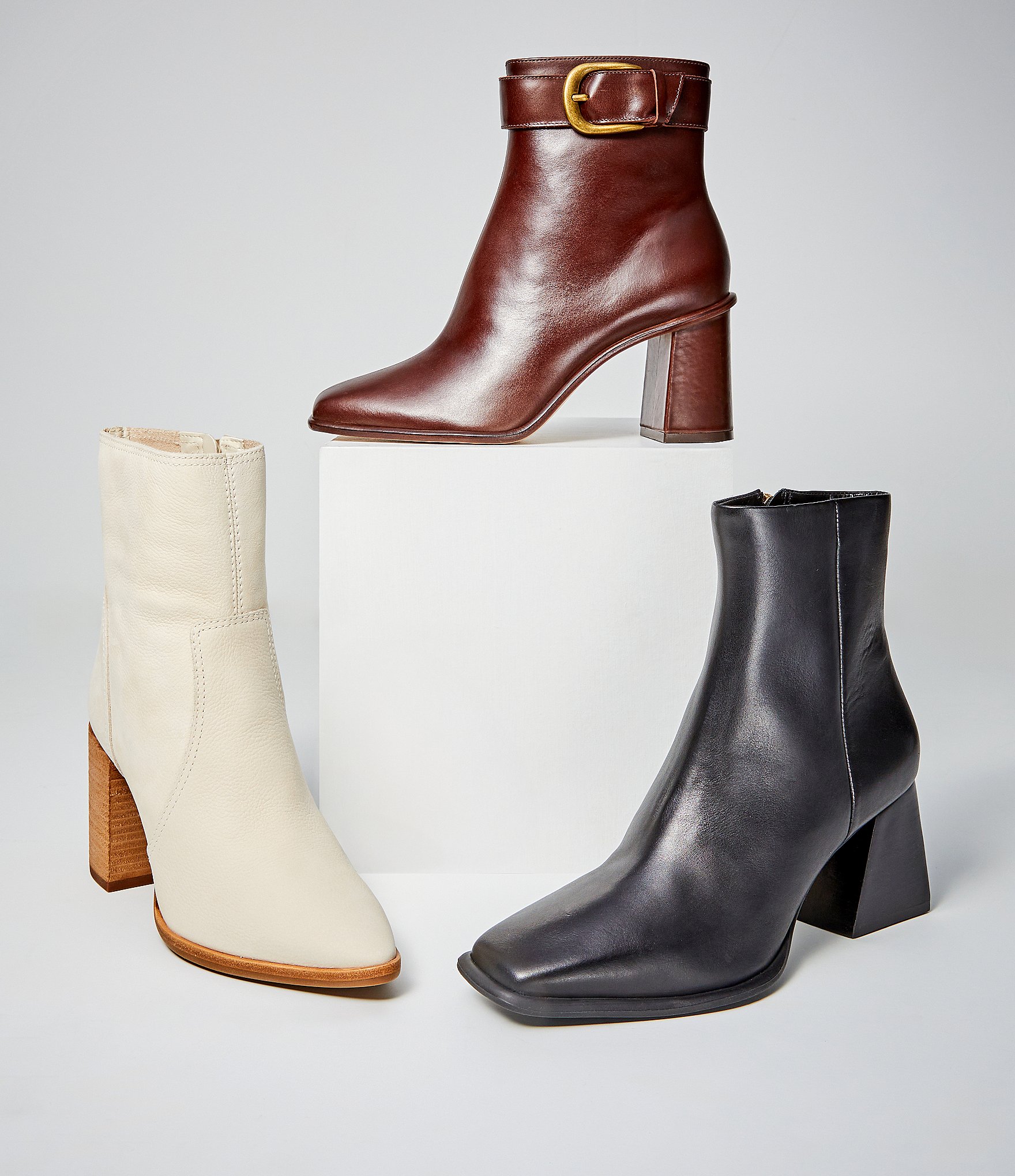 Gianni Bini Darnold Nubuck Block Heel Booties