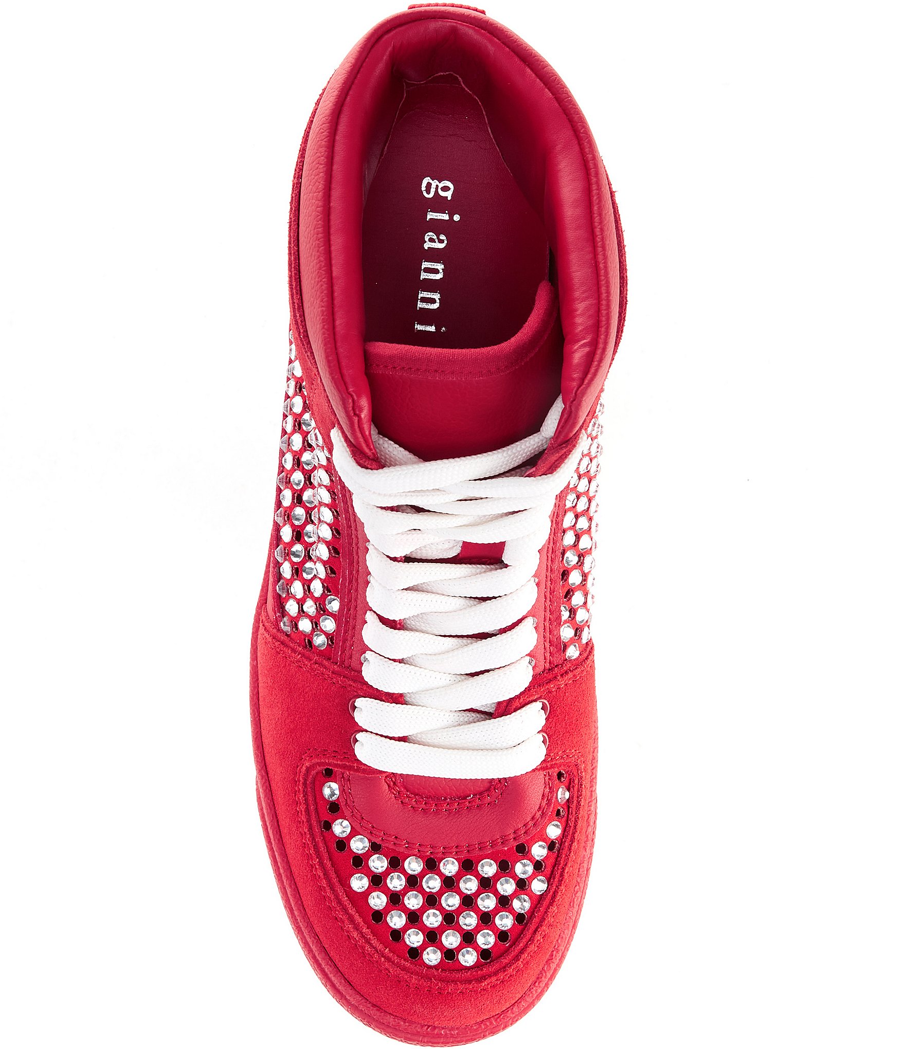 Gianni Bini Evie Perforated Rhinestone High Top Sneakers