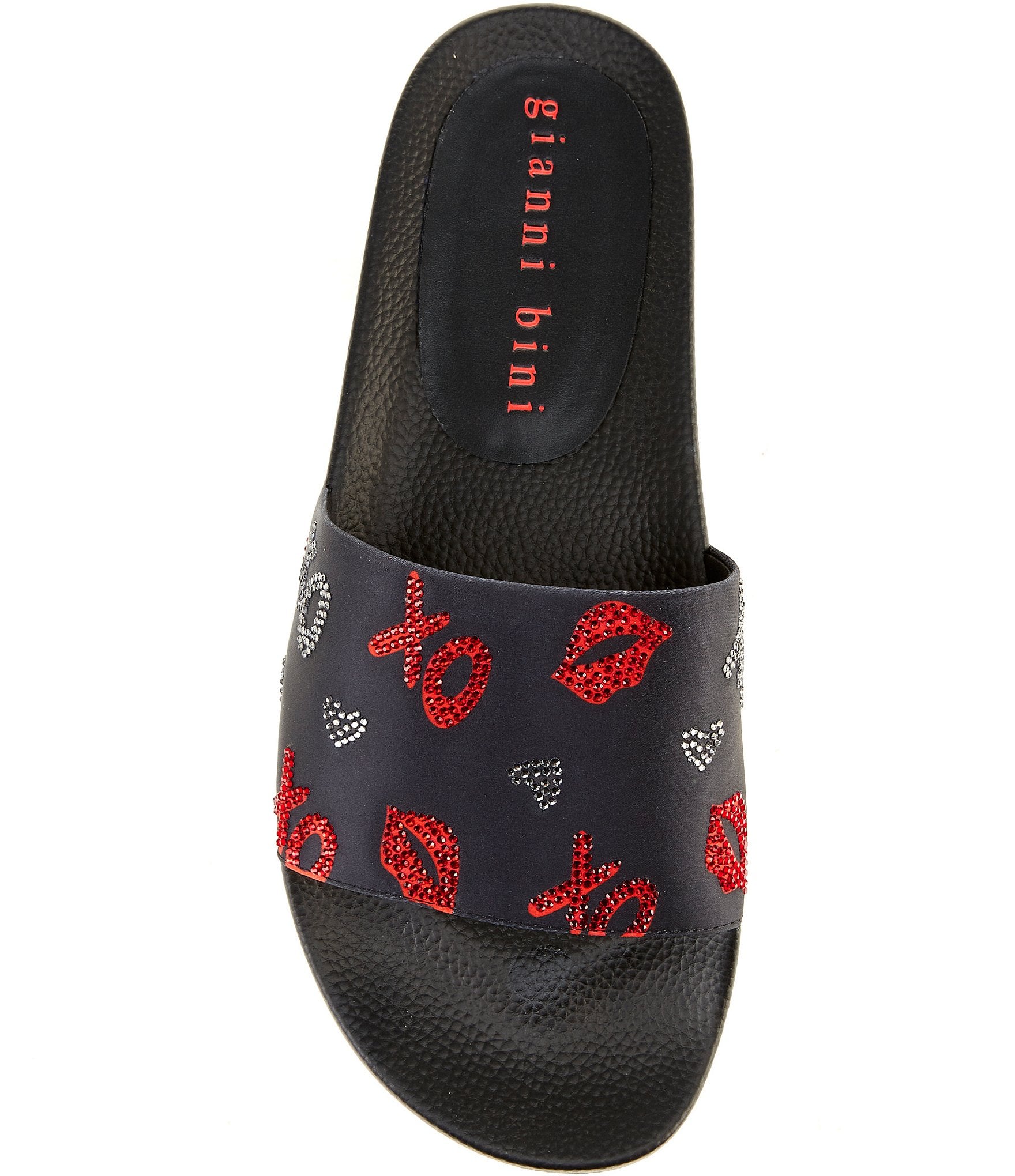 Gianni Bini Fifi XO Rhinestone Pool Slide Sandals