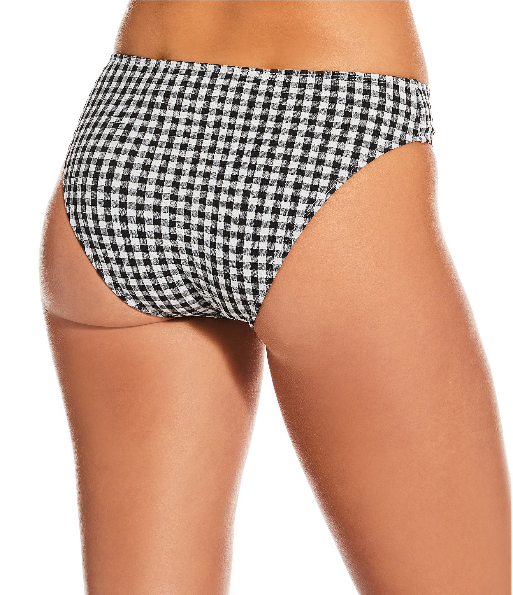 Gianni Bini Gingham Retro Hipster Swim Bottom