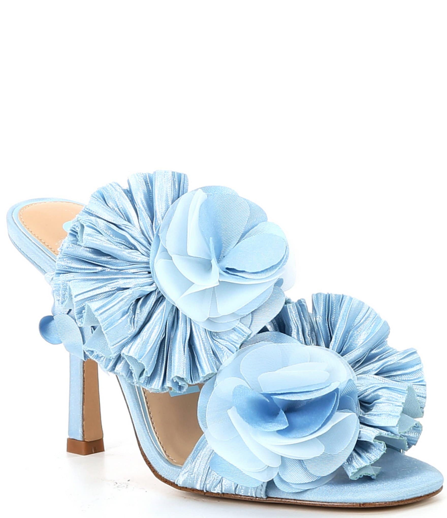 Gianni bini dakeena flower pom hot sale slide sandals