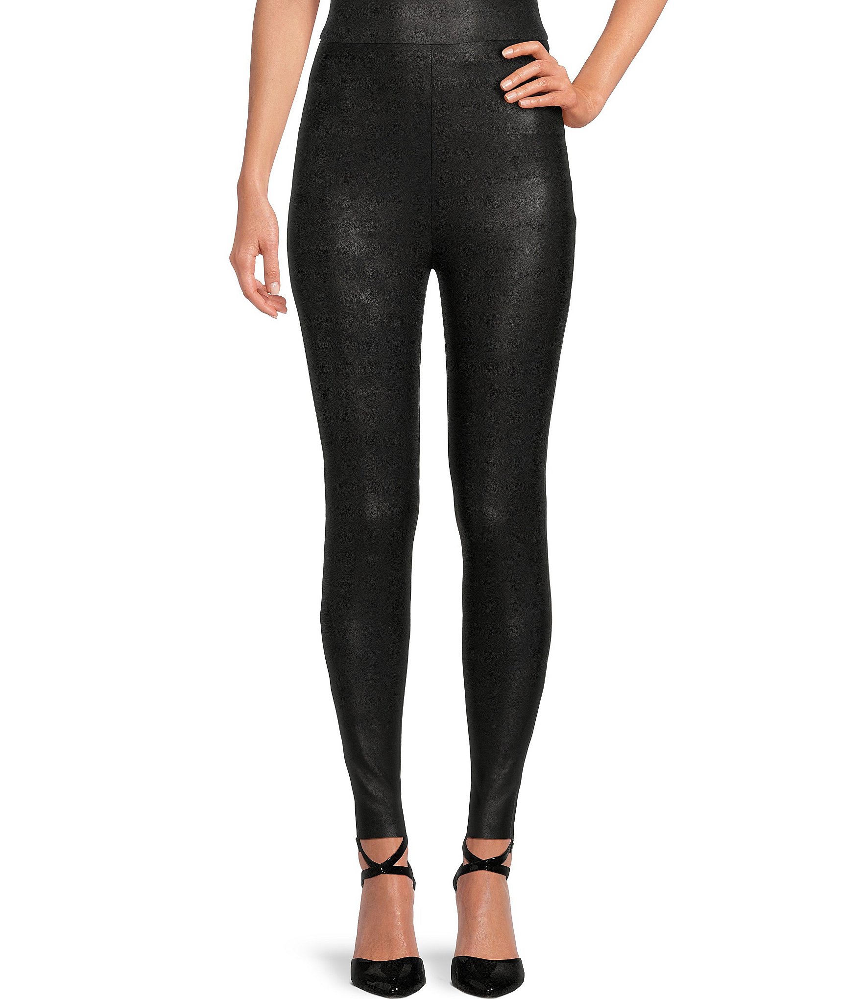 Vince Camuto Coated Ponte High Rise Pull-On Leggings