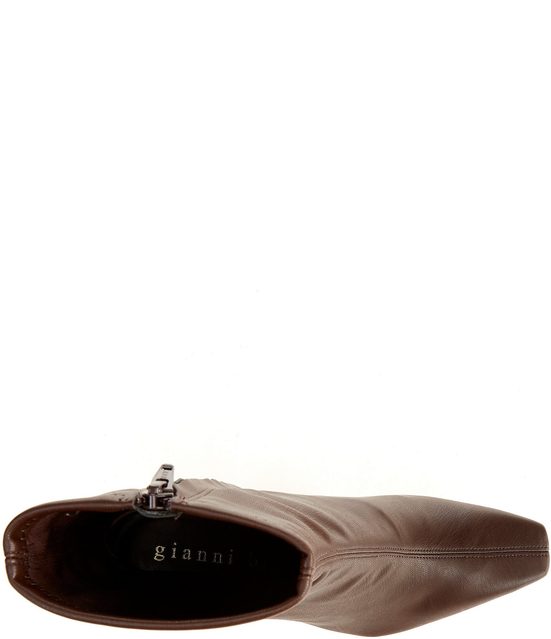 Gianni Bini Irvin Stretch Faux Leather Block Heel Booties