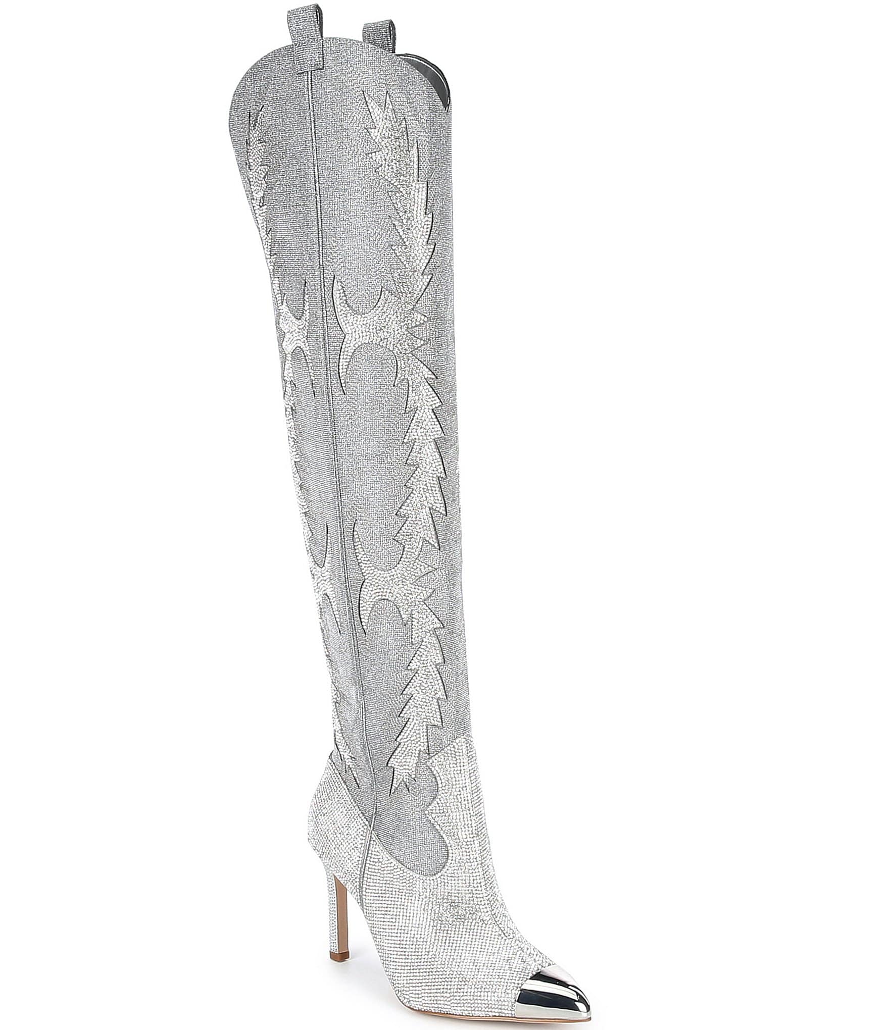 Gianni Bini Katyanna Over-the-Knee Rhinestone Embellished Western Dress Boots | Dillard's