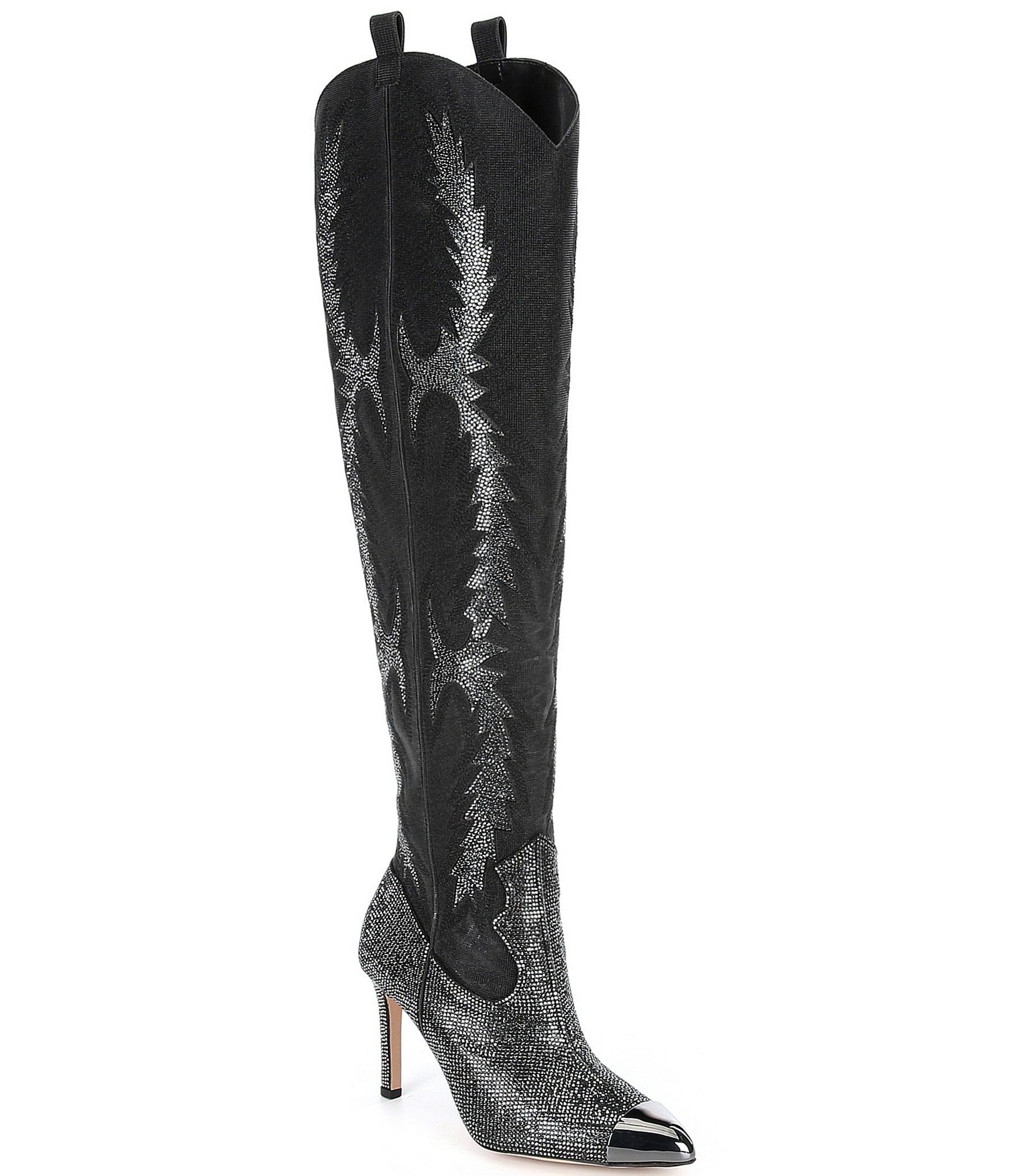 Materialismo oler nombre Gianni Bini KatyannaTwo Wide Calf Rhinestone Embellished Over-The-Knee  Western Dress Boots | Dillard's