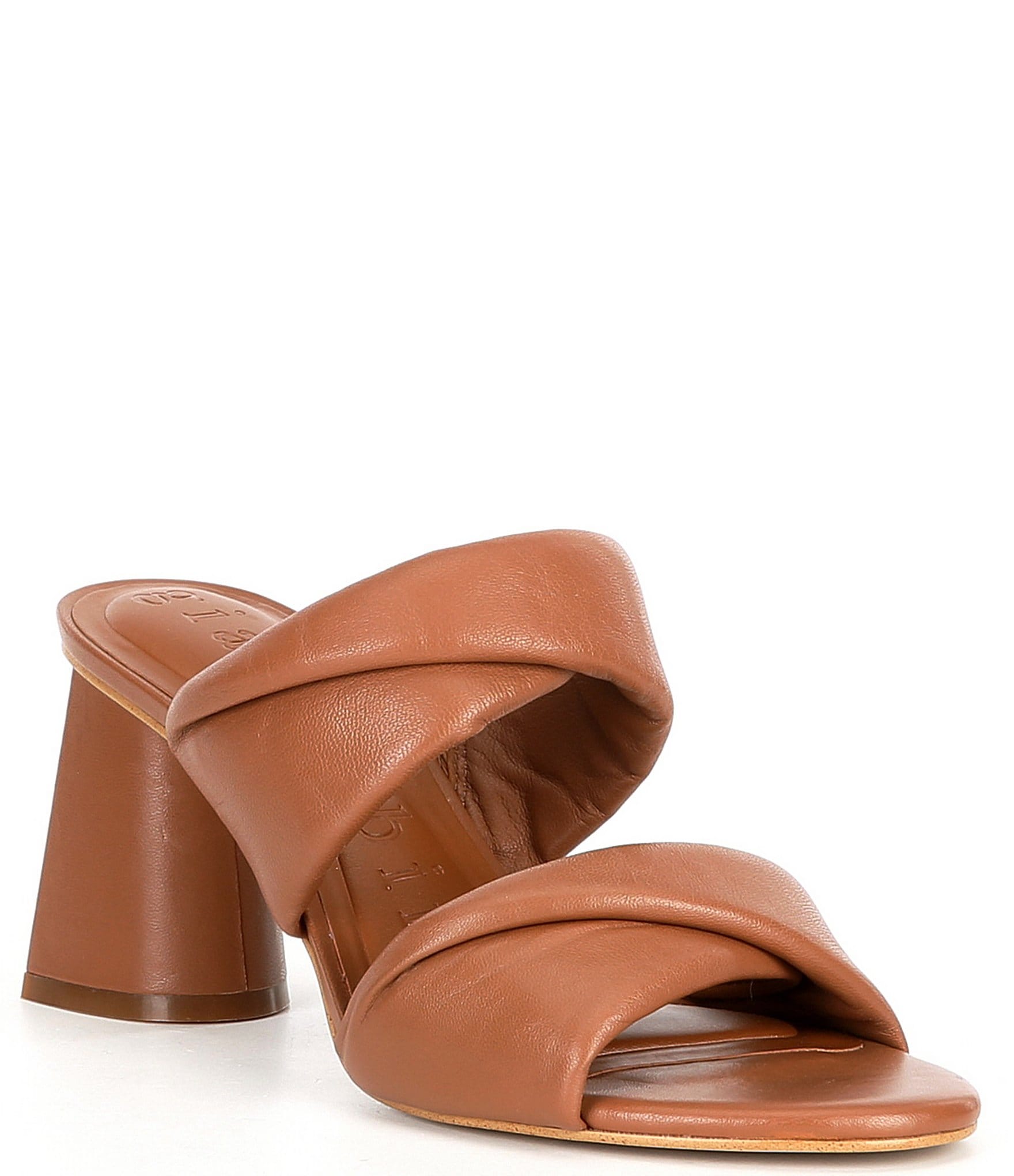 Twist Strap - Brown Leather Mules