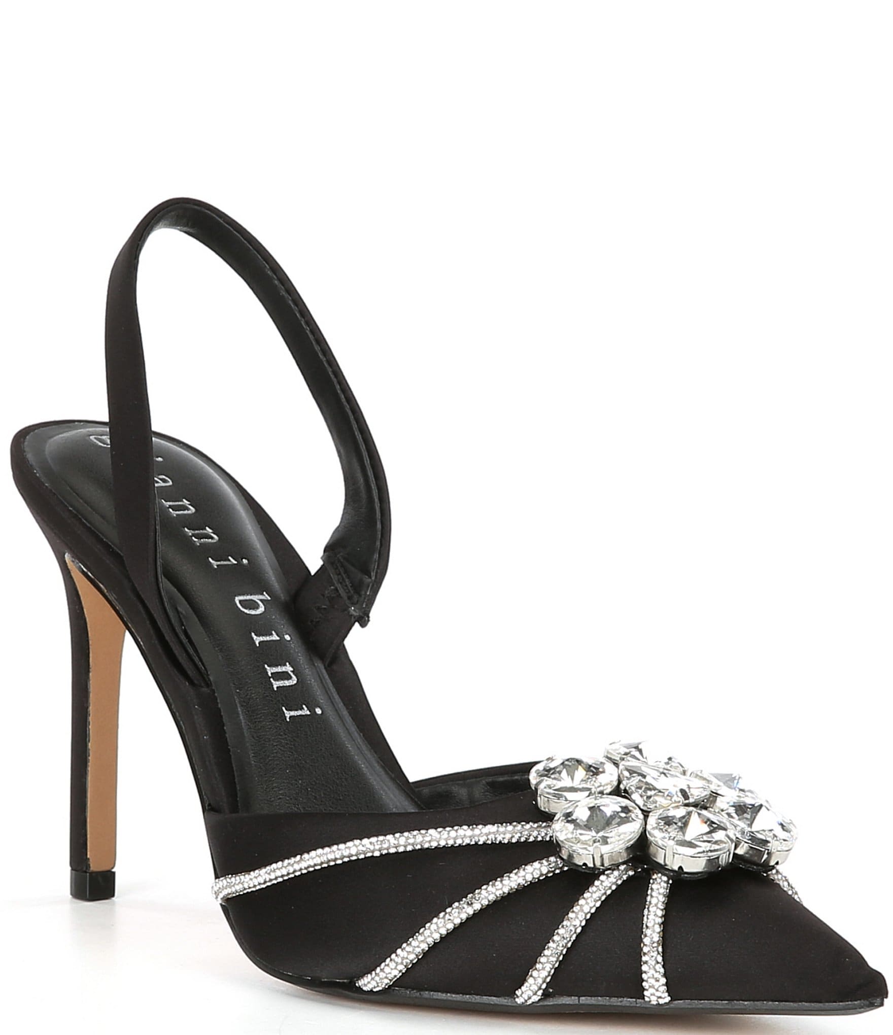 Gianni Bini Maggs Satin Slingback Jewel Pumps