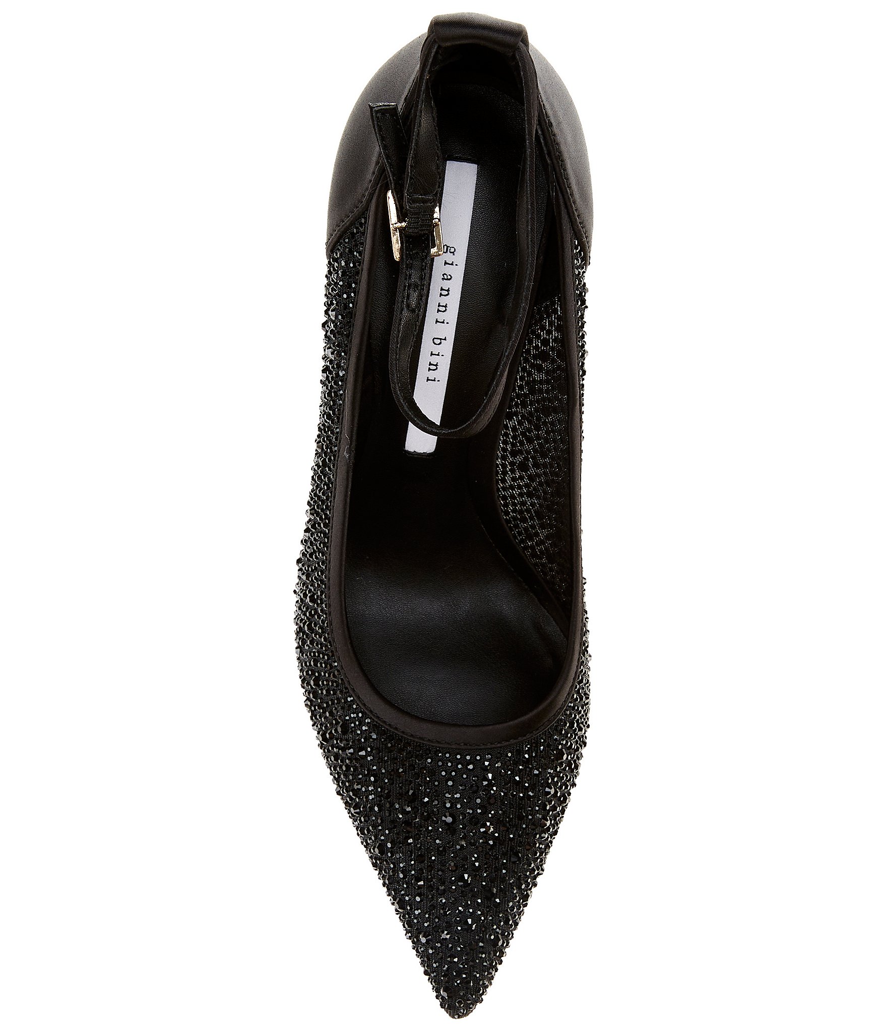 Gianni Bini Mikal Rhinestone Embellished Mesh Ankle Strap Pumps
