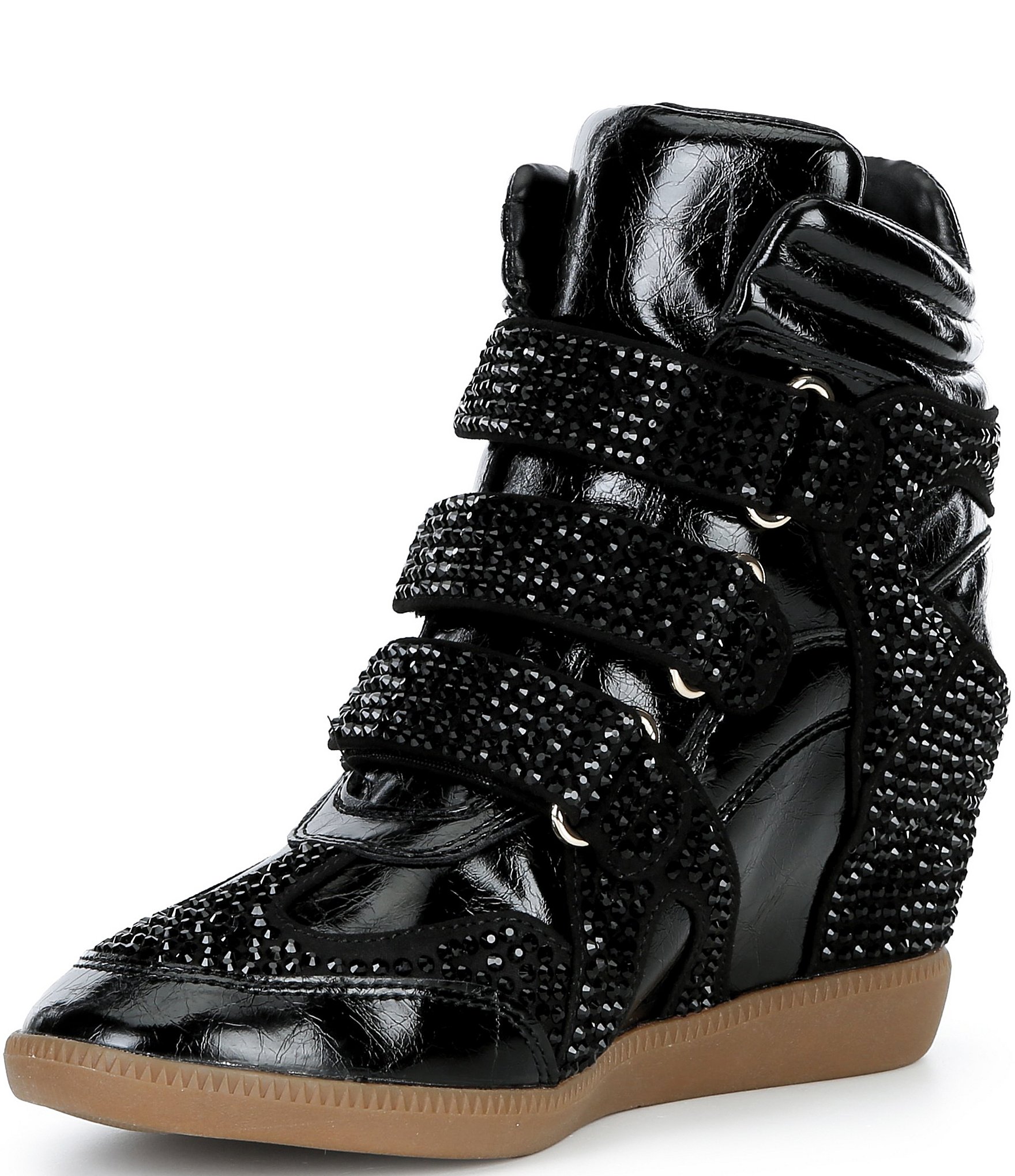 Gianni Bini Norra Rhinestone Embellished High Top Wedge Sneakers