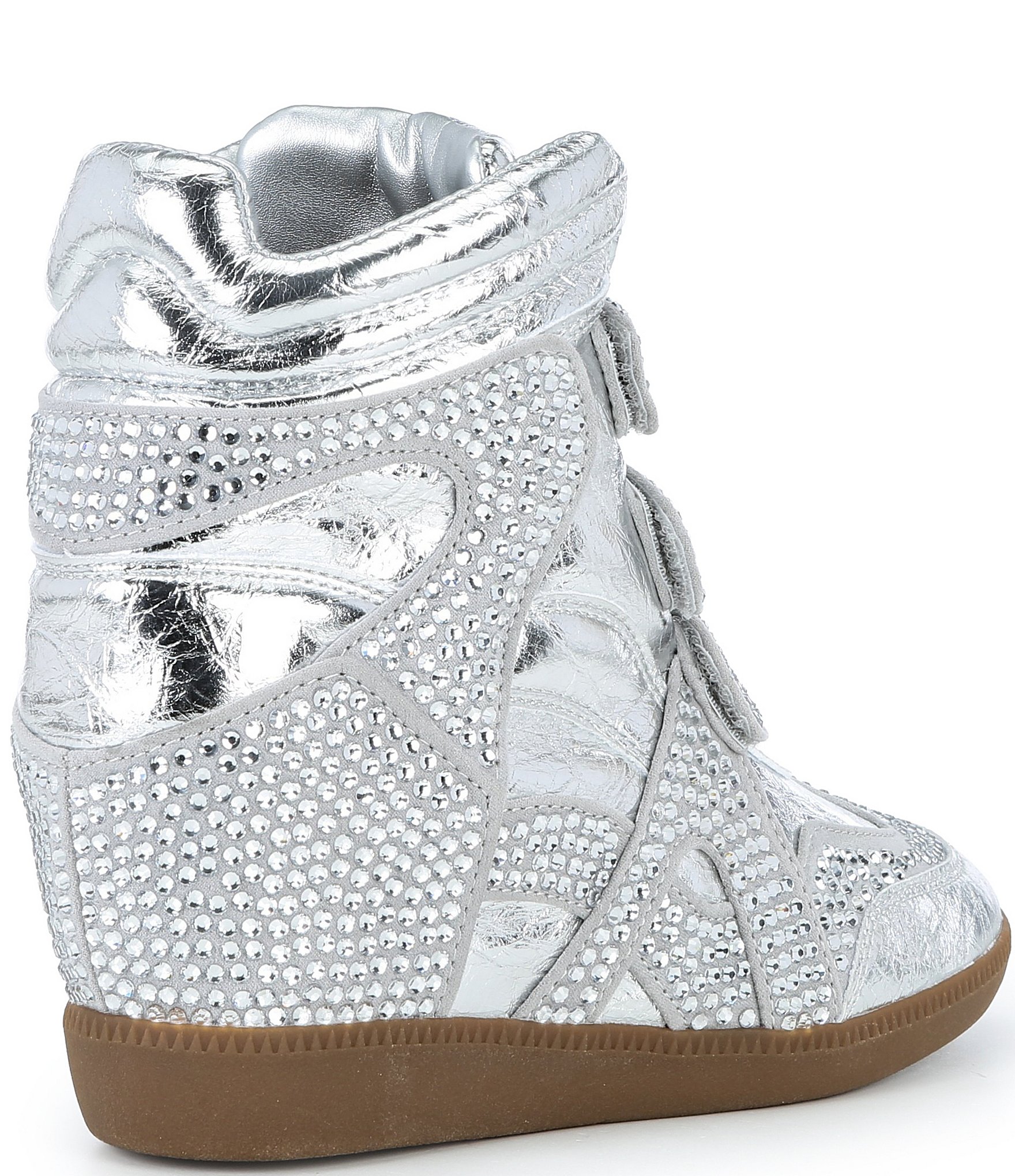 Gianni Bini Norra Rhinestone Embellished High Top Wedge Sneakers