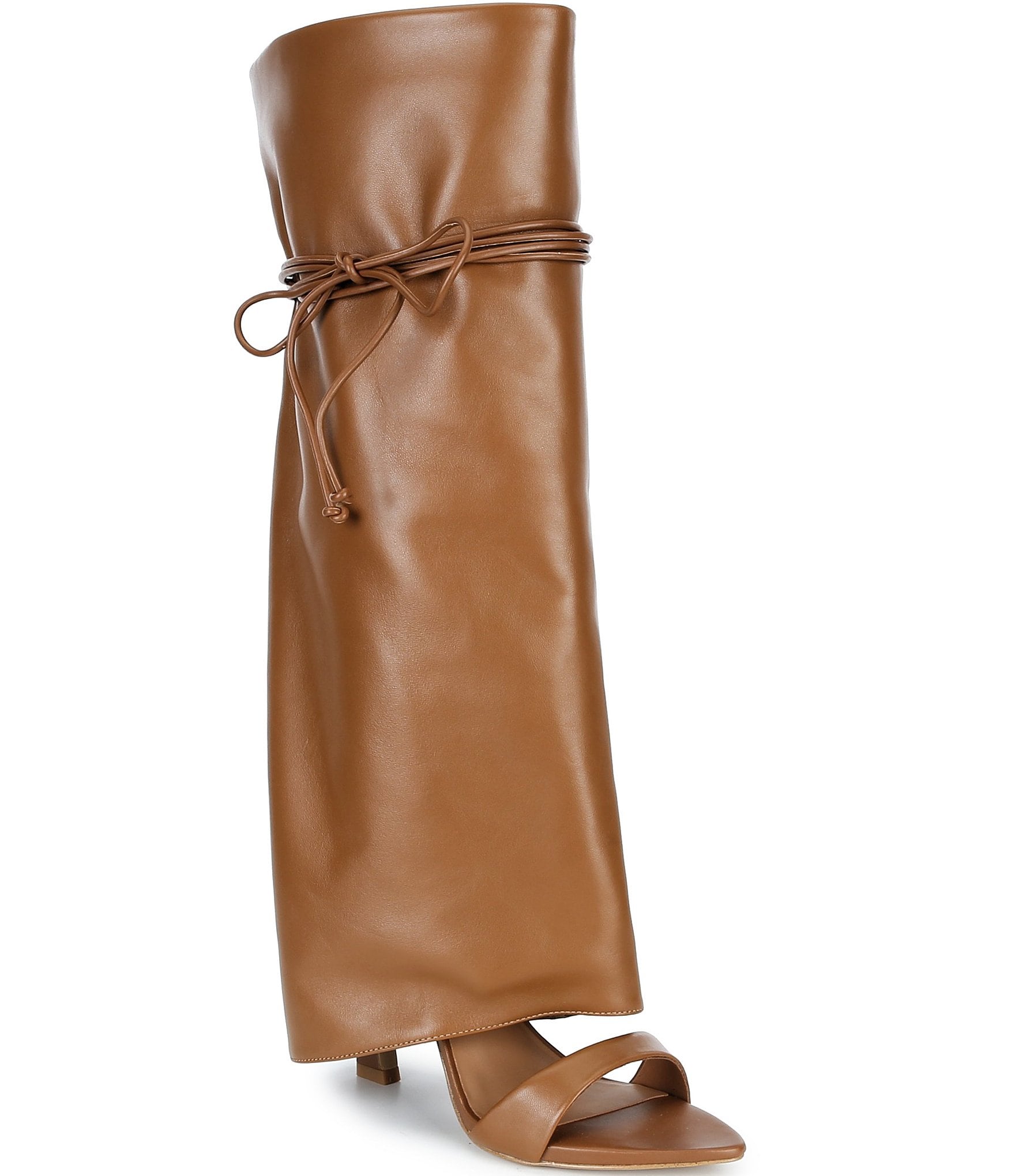 Gianni Bini Okeke Knee High Open Toe Stiletto Dress Sandals