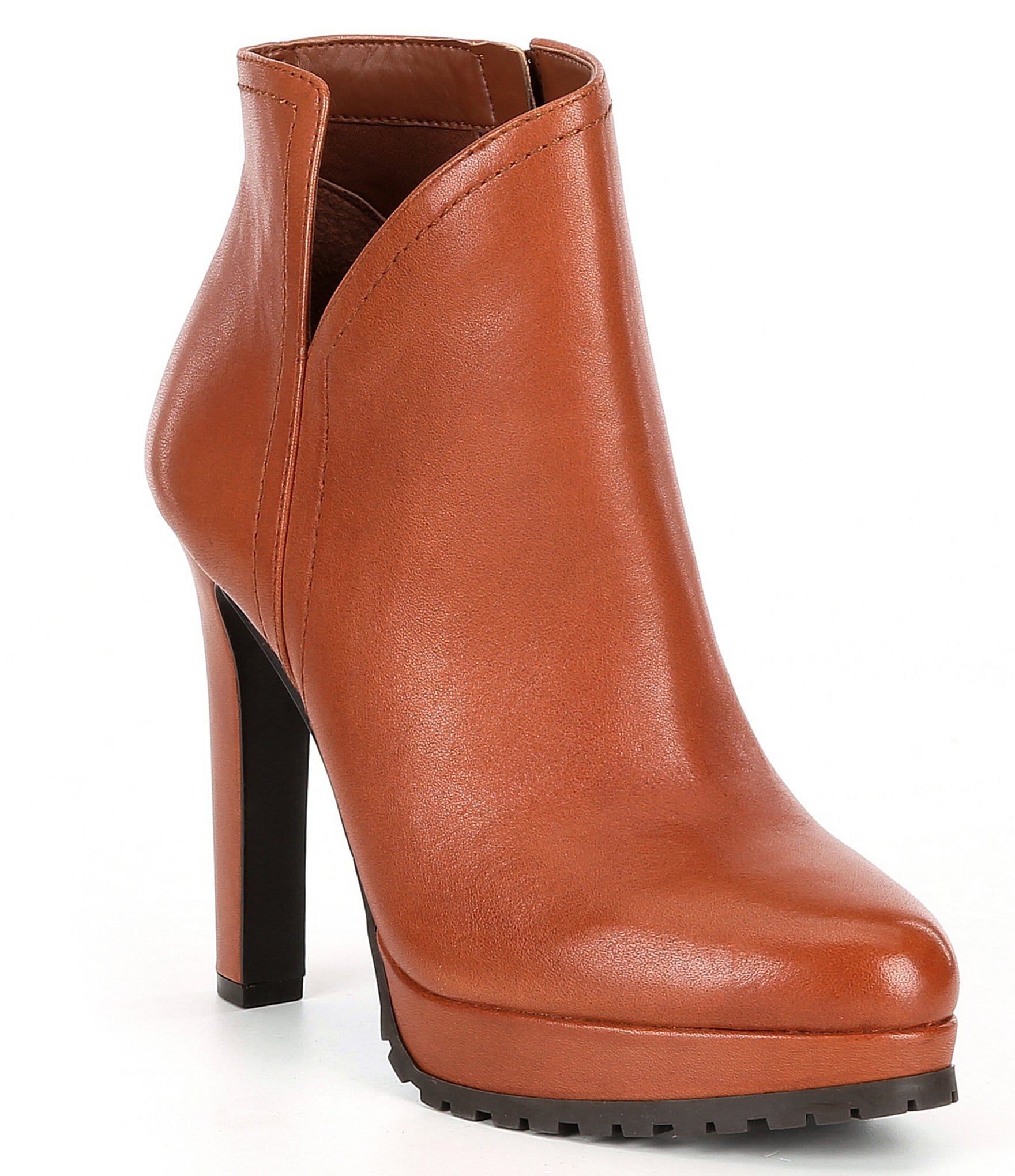 leather dress bootie