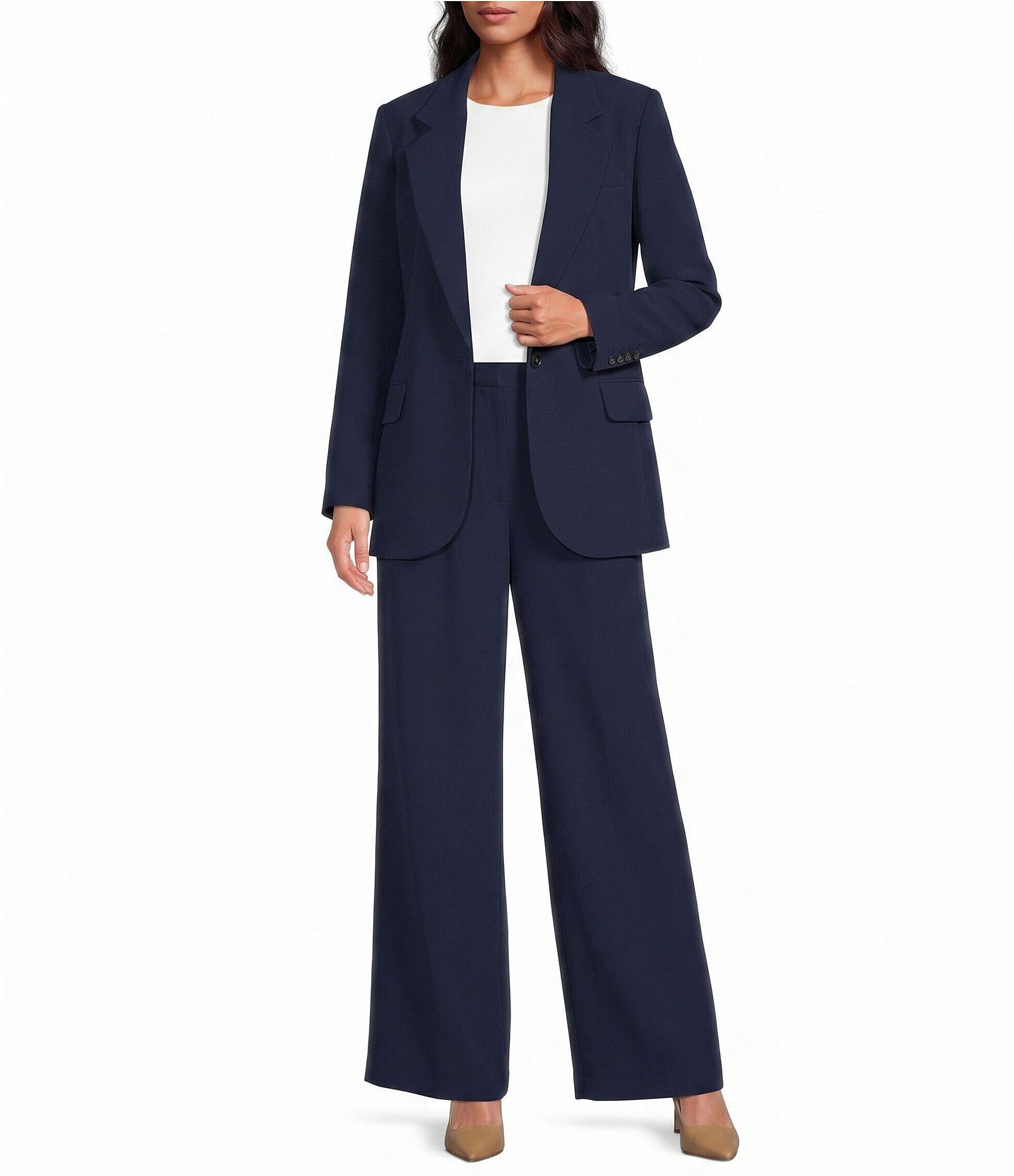 Gianni Bini Ralphie Notched Lapel Collared Long Sleeve Blazer
