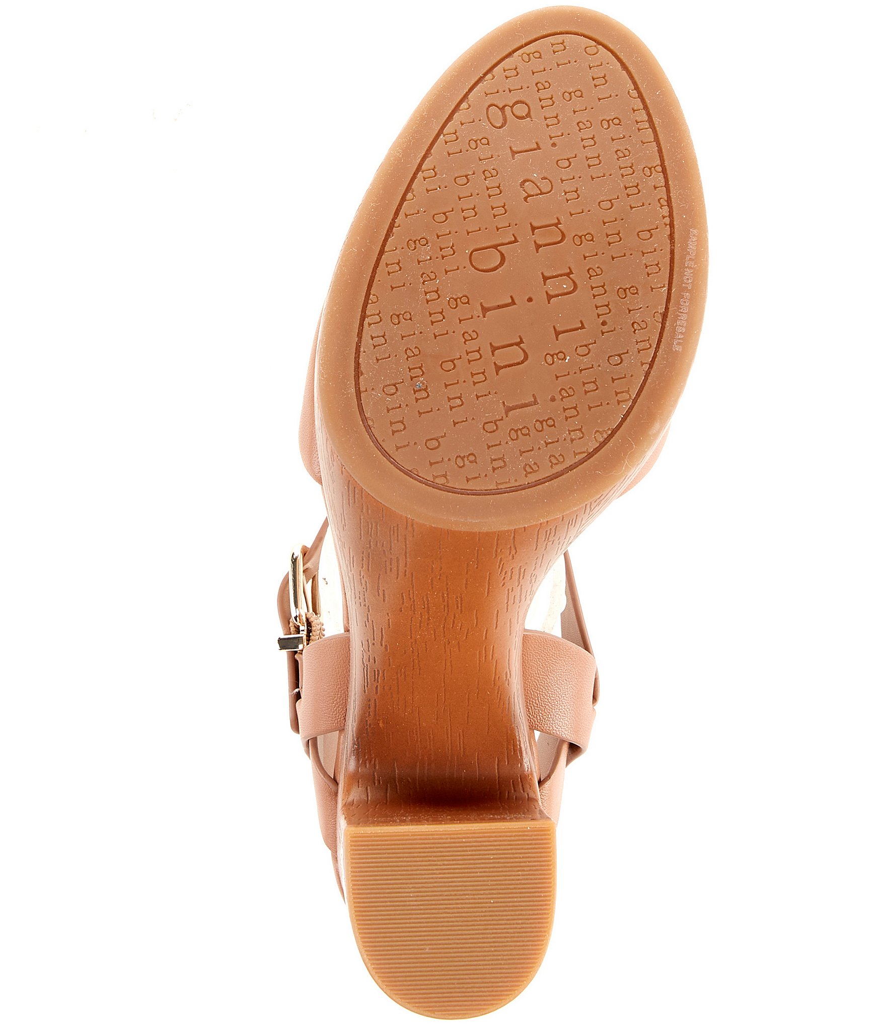 Gianni Bini Renner Leather Block Heel Platform Sandals