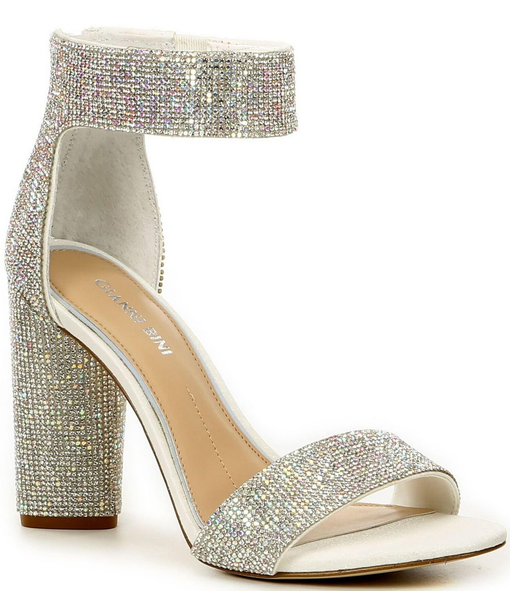 Gianni Bini Bridal Collection Ronilynn Bling Jewel Embellished Ankle ...