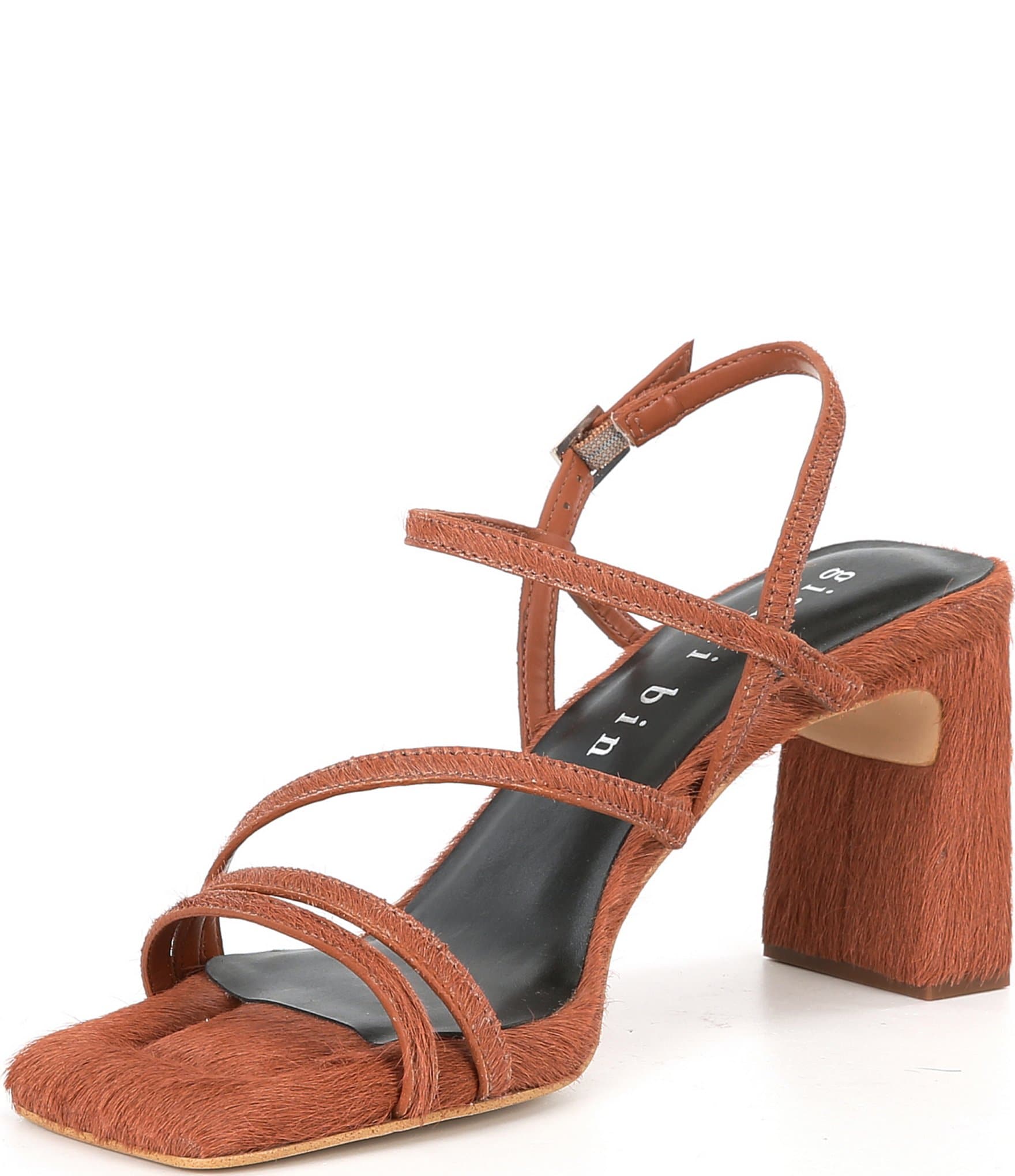 Gianni Bini Rosie Haircalf Strappy Block Heel Sandals