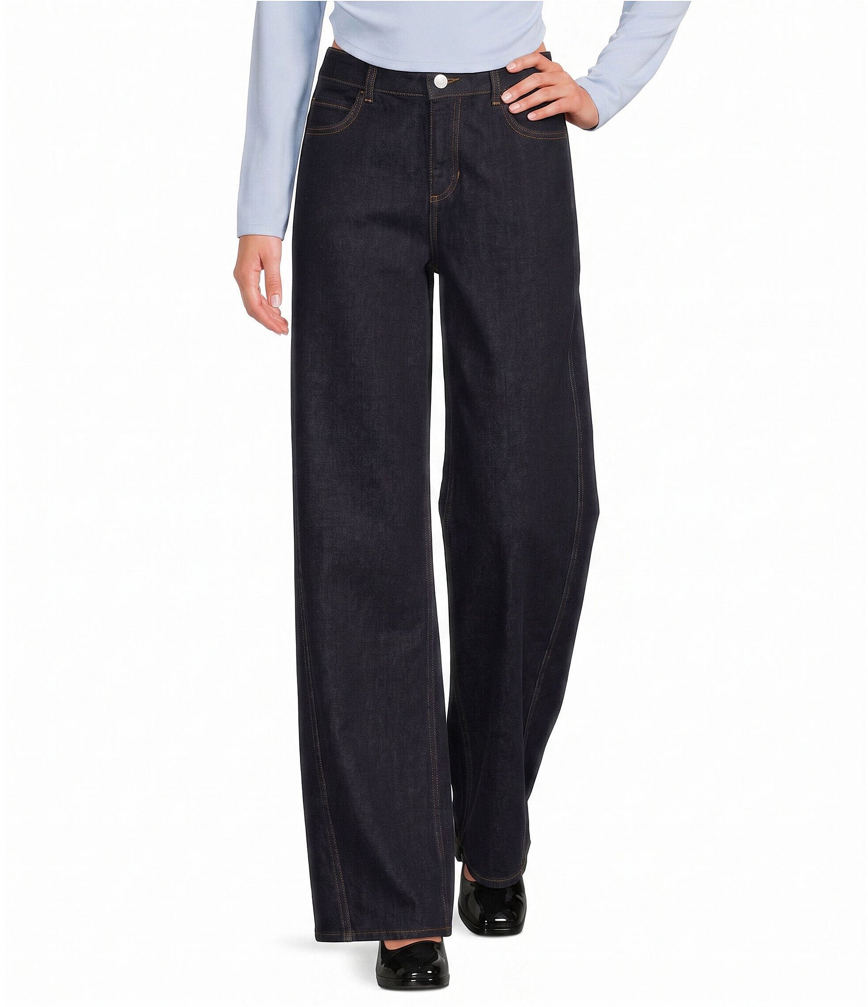 Gianni Bini Rumi Wide Leg Denim Jeans