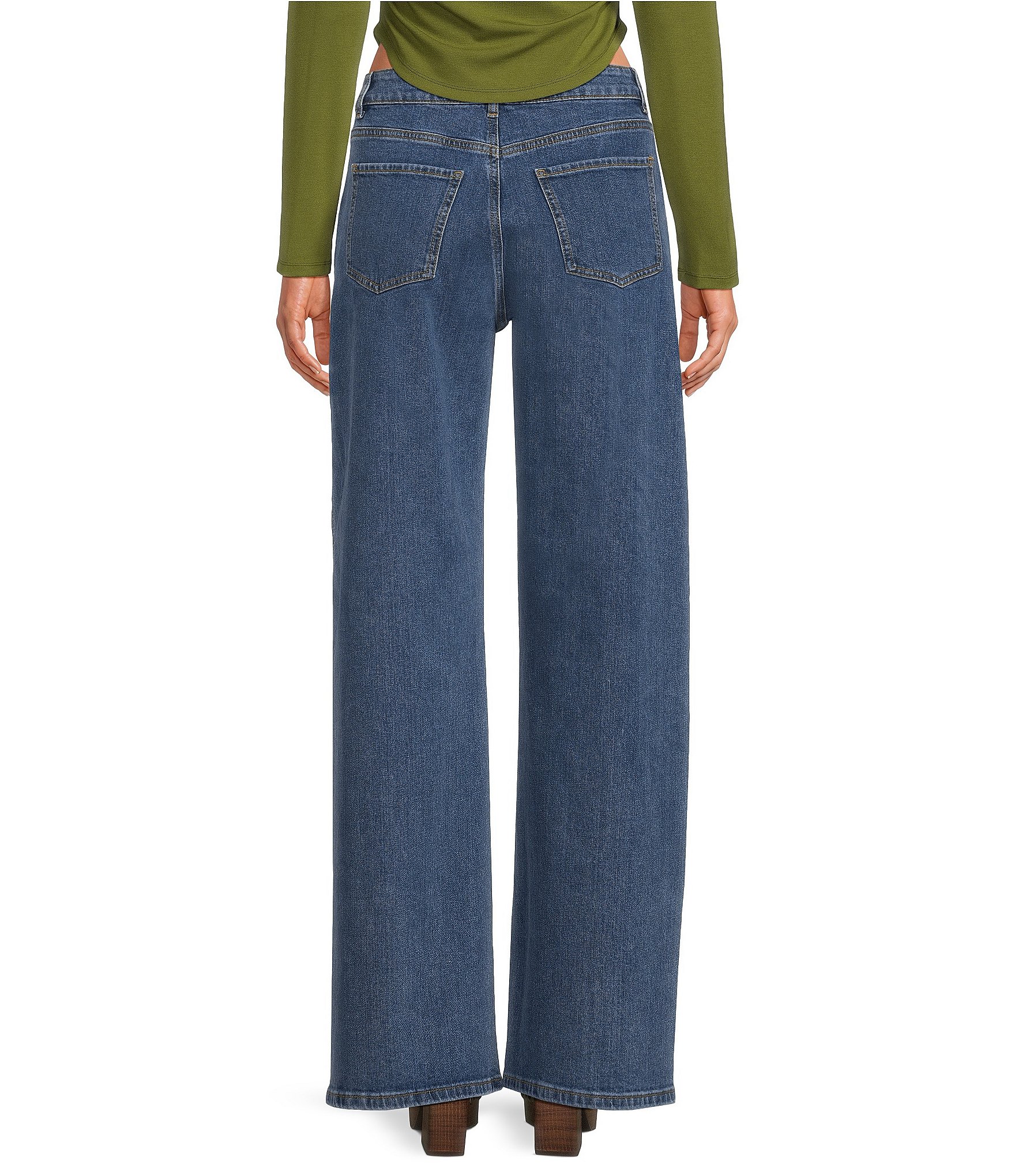 Gianni Bini Rumi Wide Leg Denim Jeans