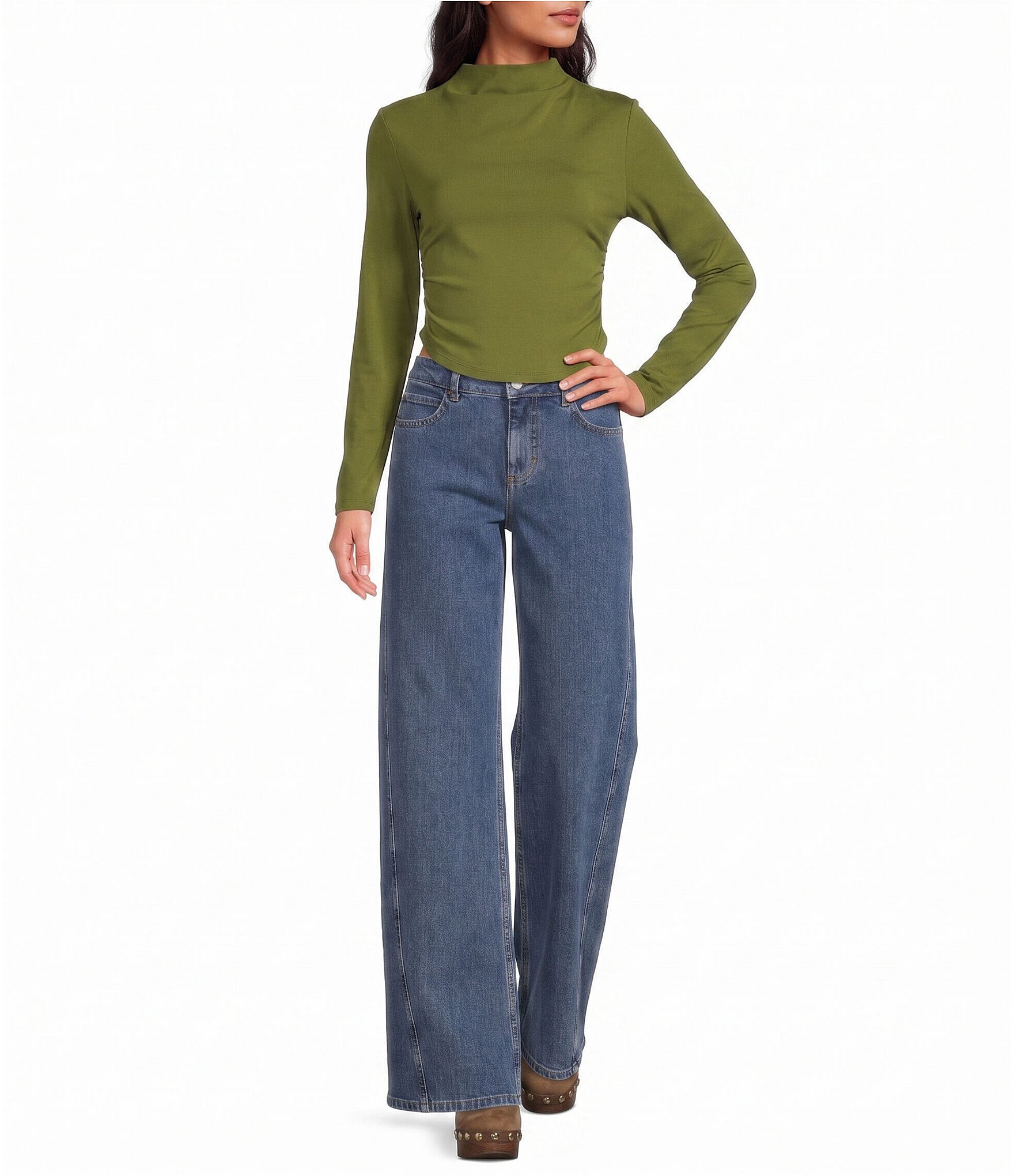 Gianni Bini Rumi Wide Leg Denim Jeans