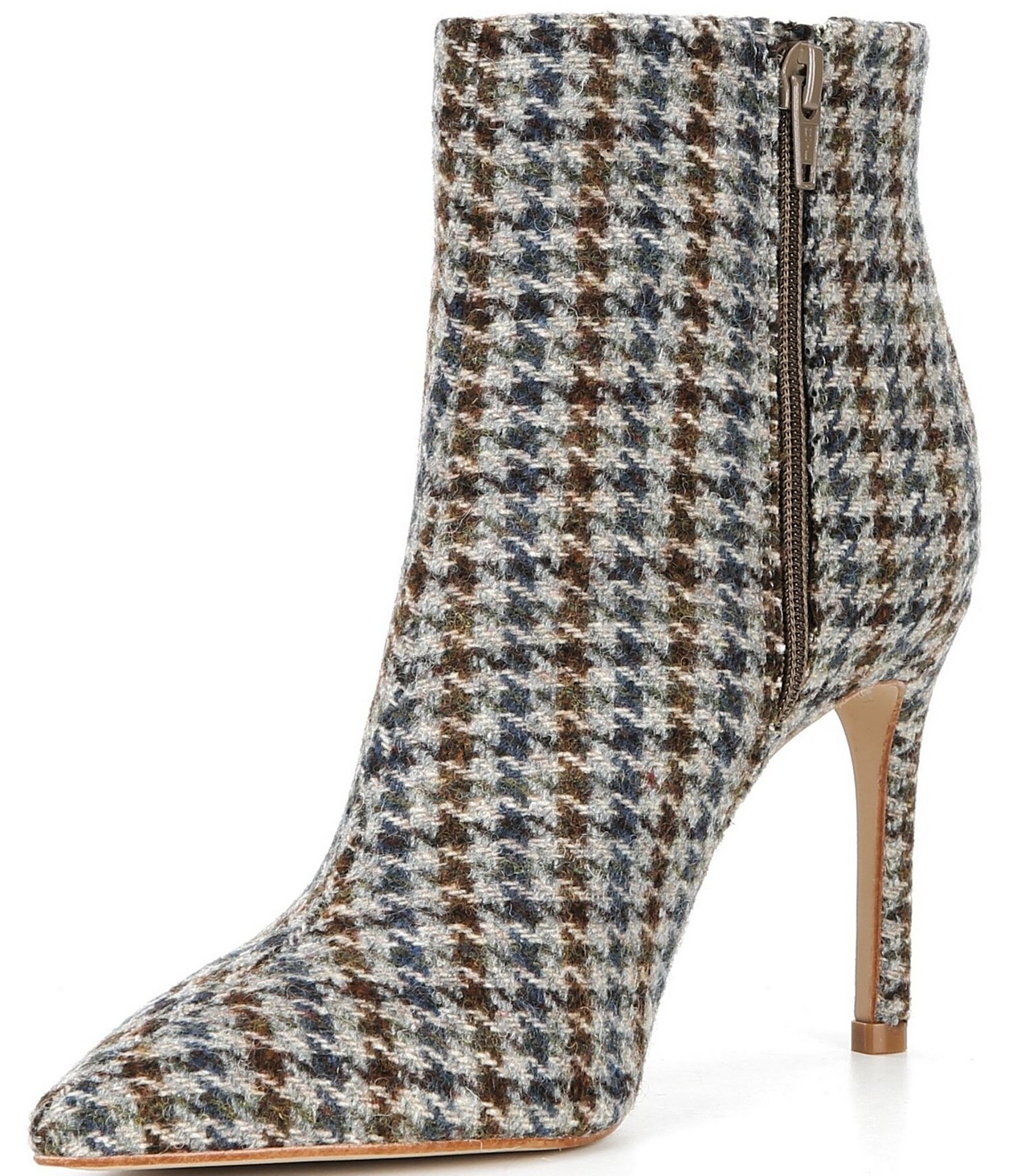 Gianni Bini Sergey Menswear Tweed Houndstooth Stiletto Booties