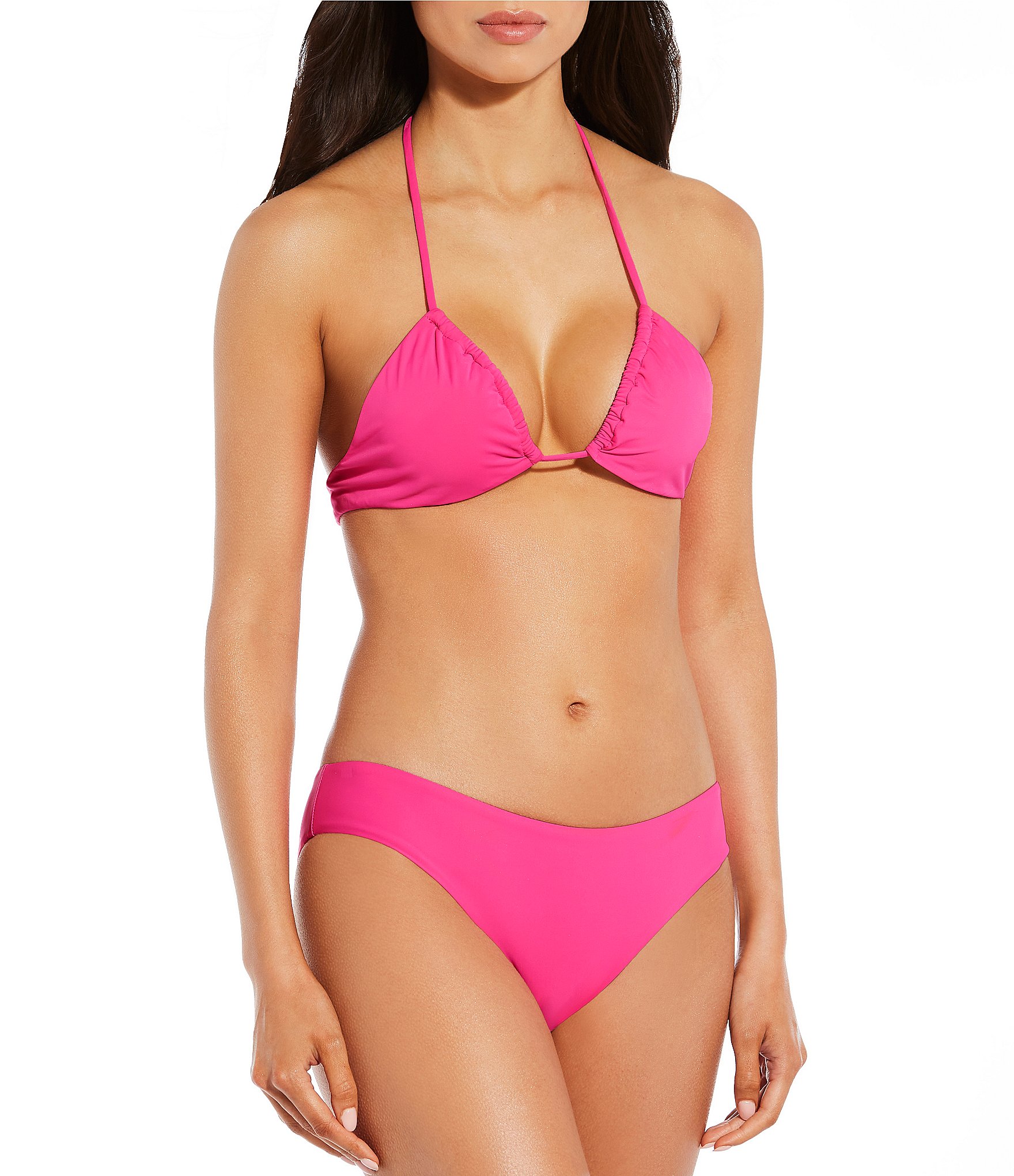 Dear Beach Triangle Bikini Top- Red & Orange – The Pulse Boutique