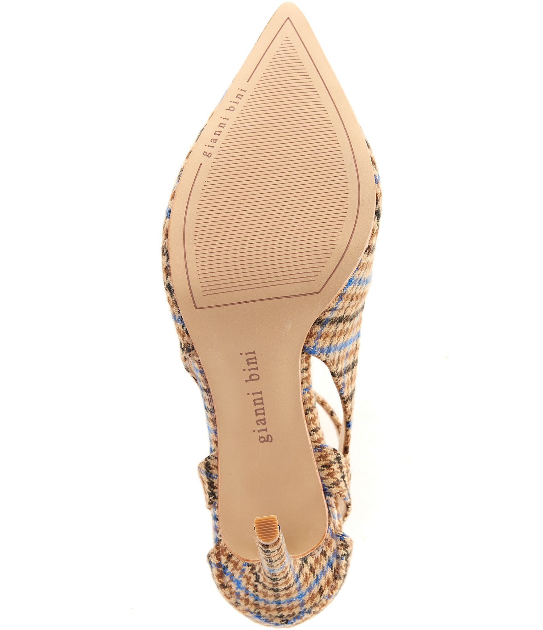 Gianni Bini Teagan Houndstooth Cut-Out Ankle Strap Pumps