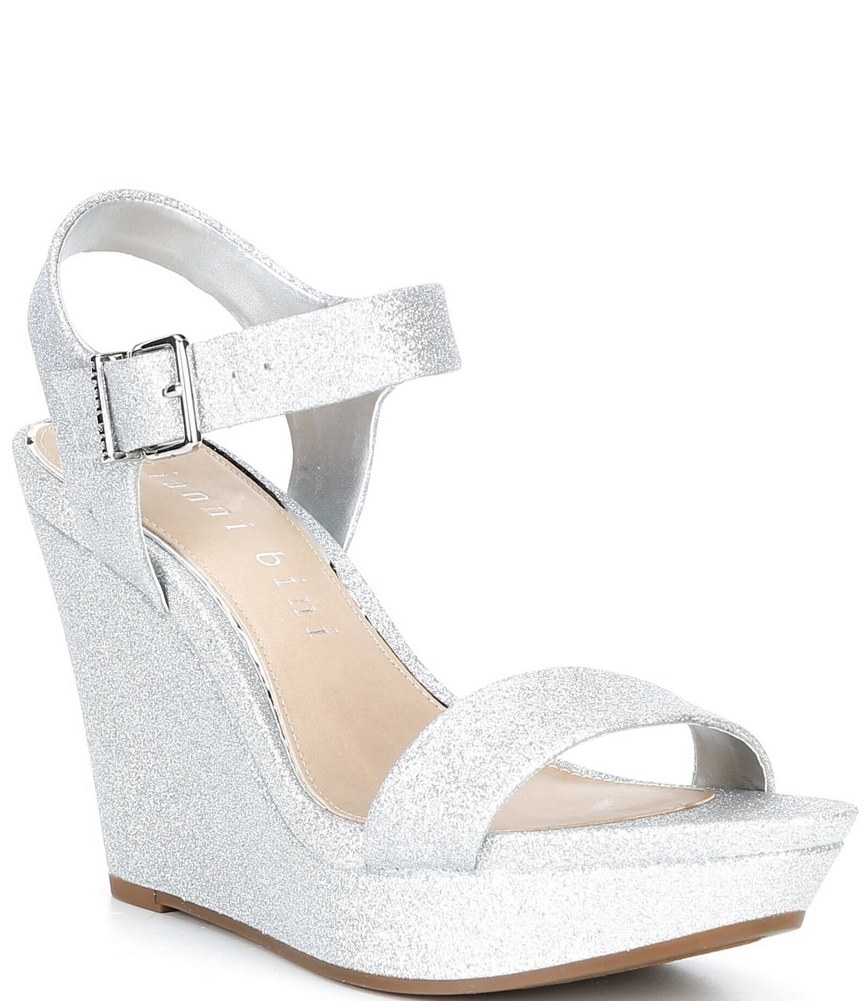 silver dress sandals wedge Amazon.com | Forever Womens Low Wedge Heel Peep Toe Wedding Party Dress  Sandals Shoes,Silver-1,7