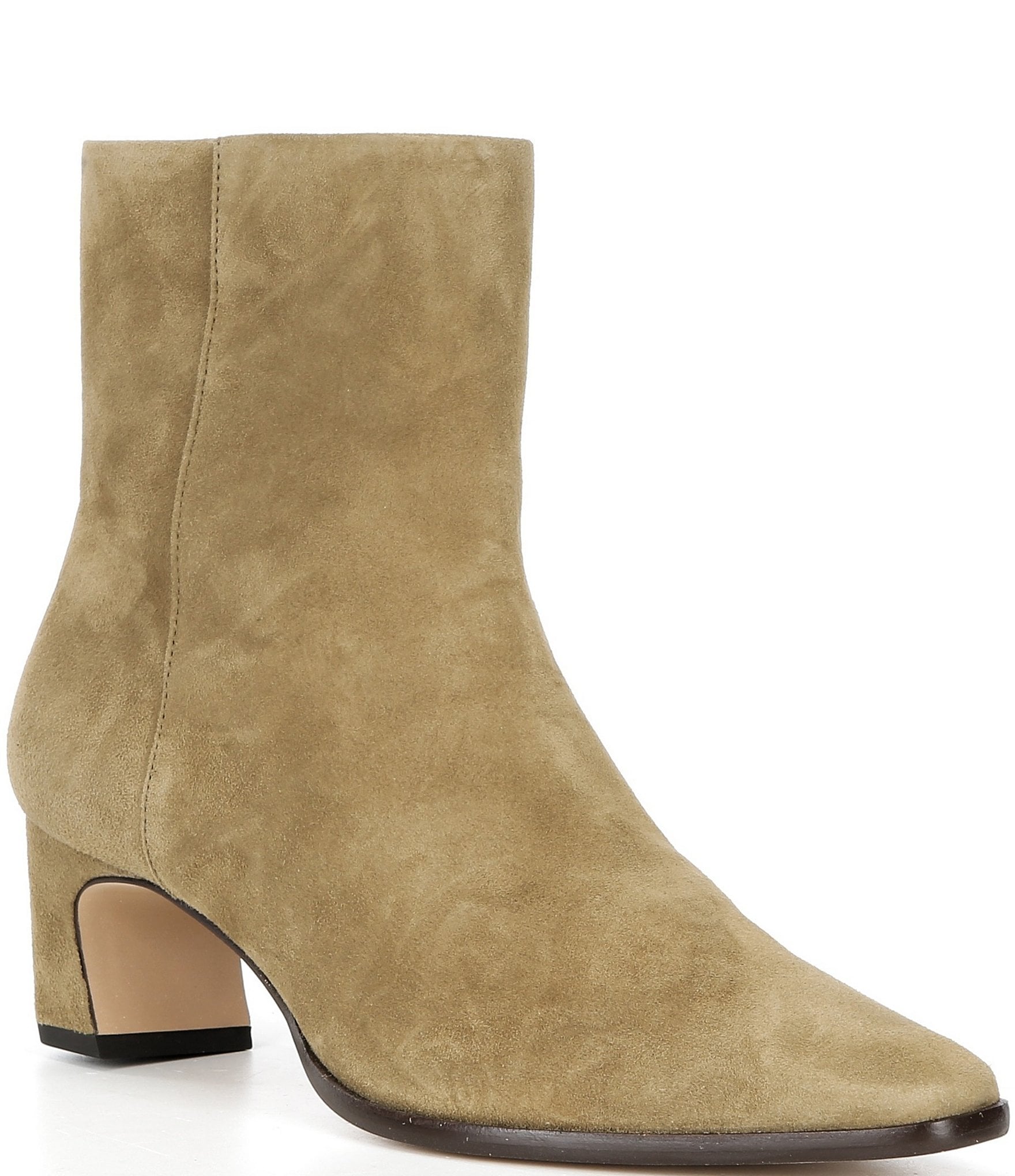 Gianni Bini Waltar Stretch Snip Toe Kitten Block Heel Booties