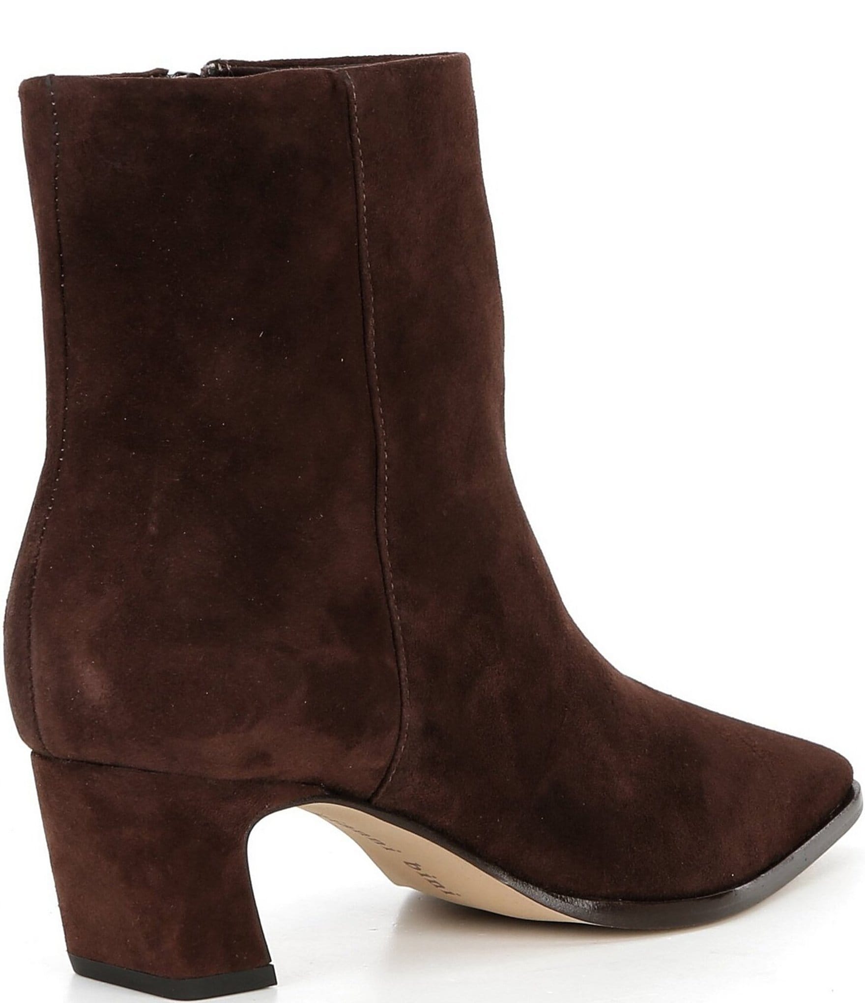 Gianni Bini Waltar Suede Snip Toe Kitten Block Heel Booties