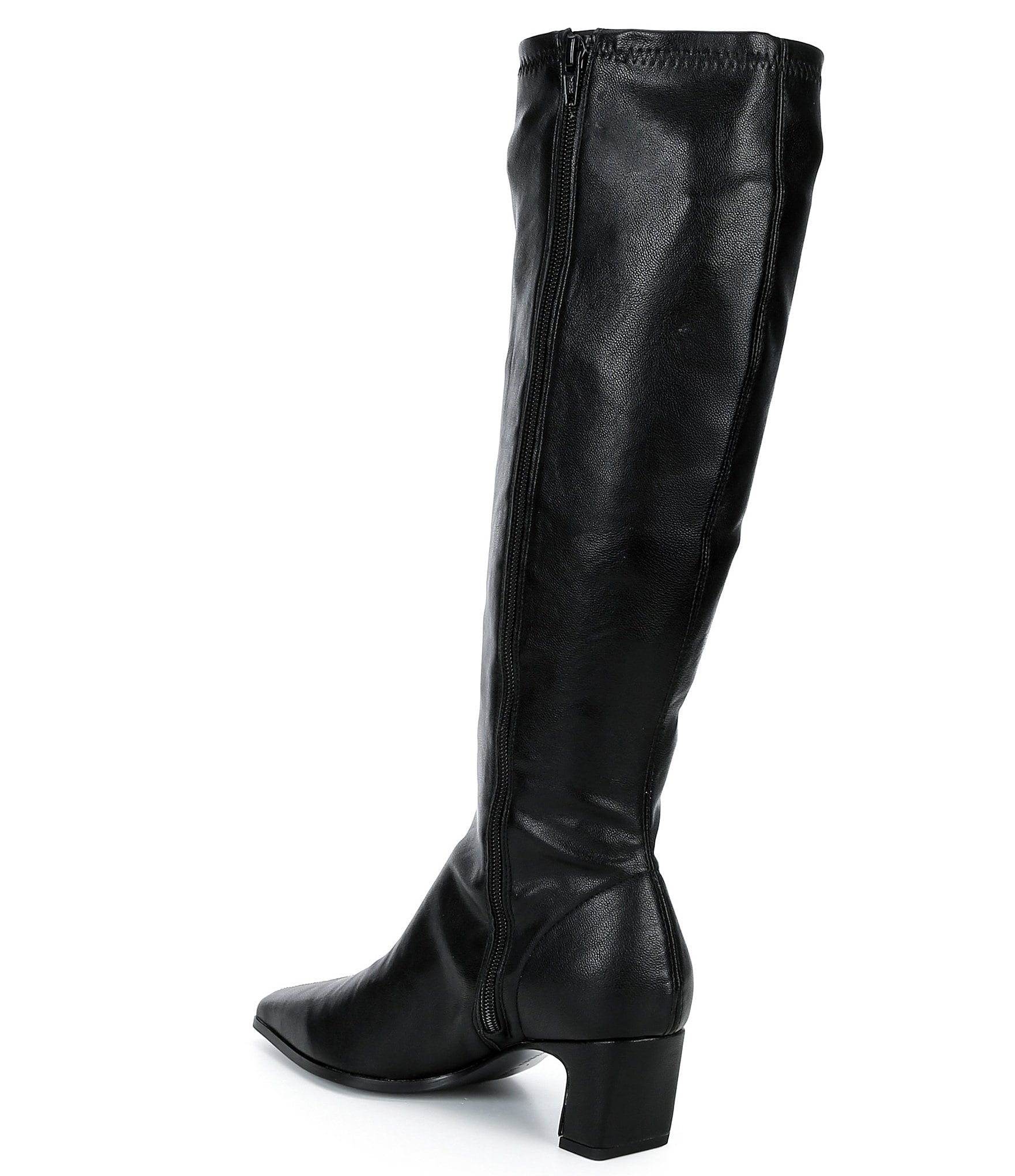 Gianni Bini Weslye Stretch Snip Toe Block Heel Tall Boots