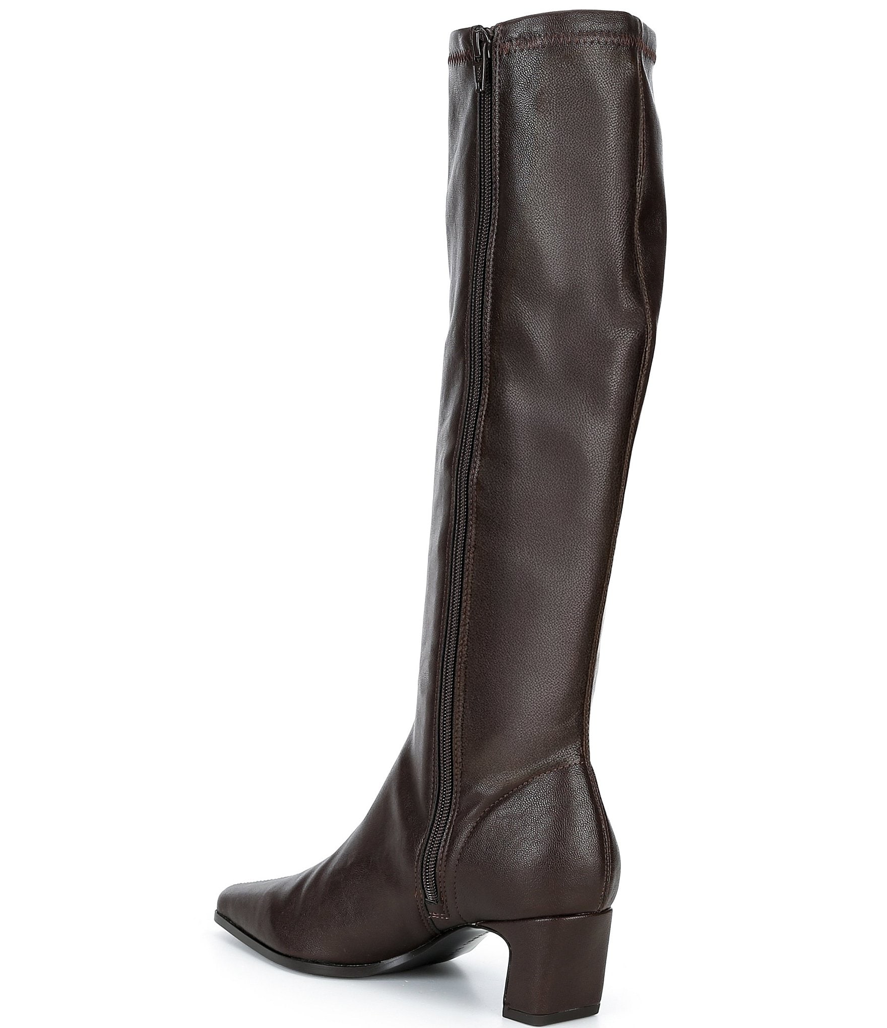 Gianni Bini Weslye Stretch Snip Toe Block Heel Tall Boots
