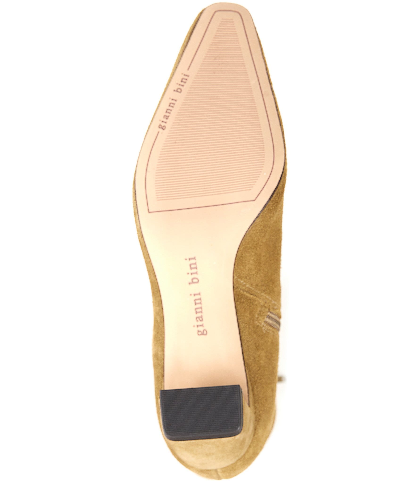 Gianni Bini Weslye Suede Snip Toe Kitten Block Heel Boots