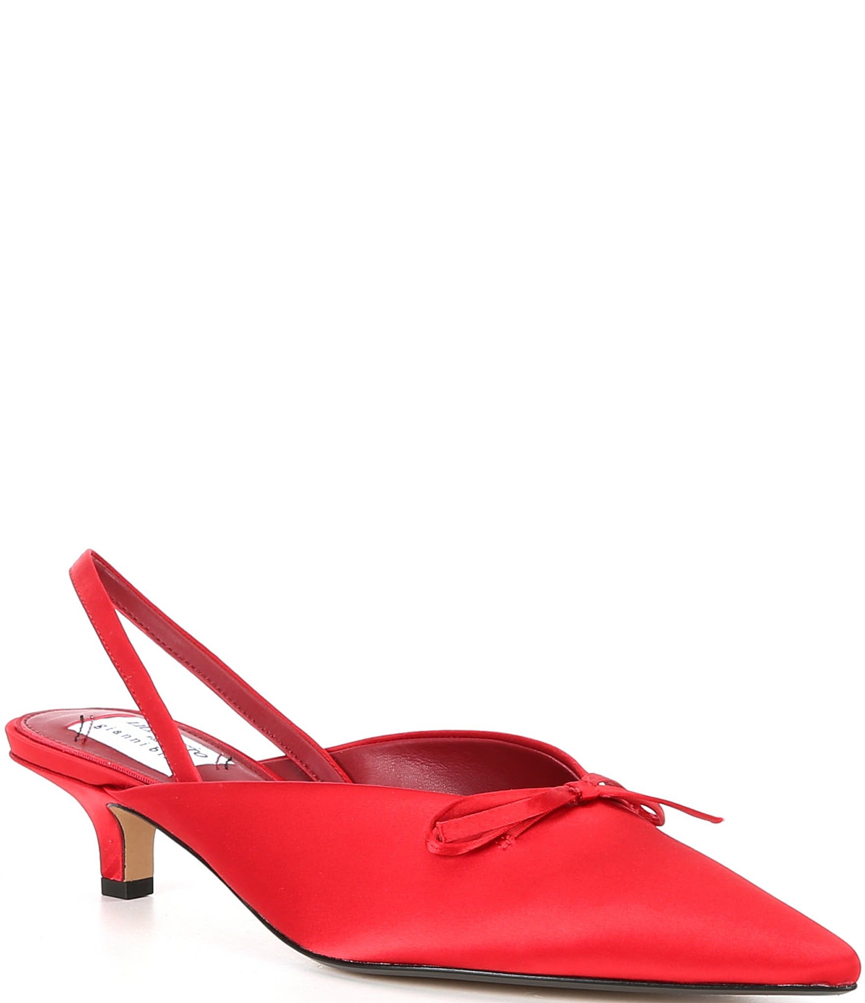 Gianni Bini x Lilly Sisto Sisto Satin Bow Slingback Kitten