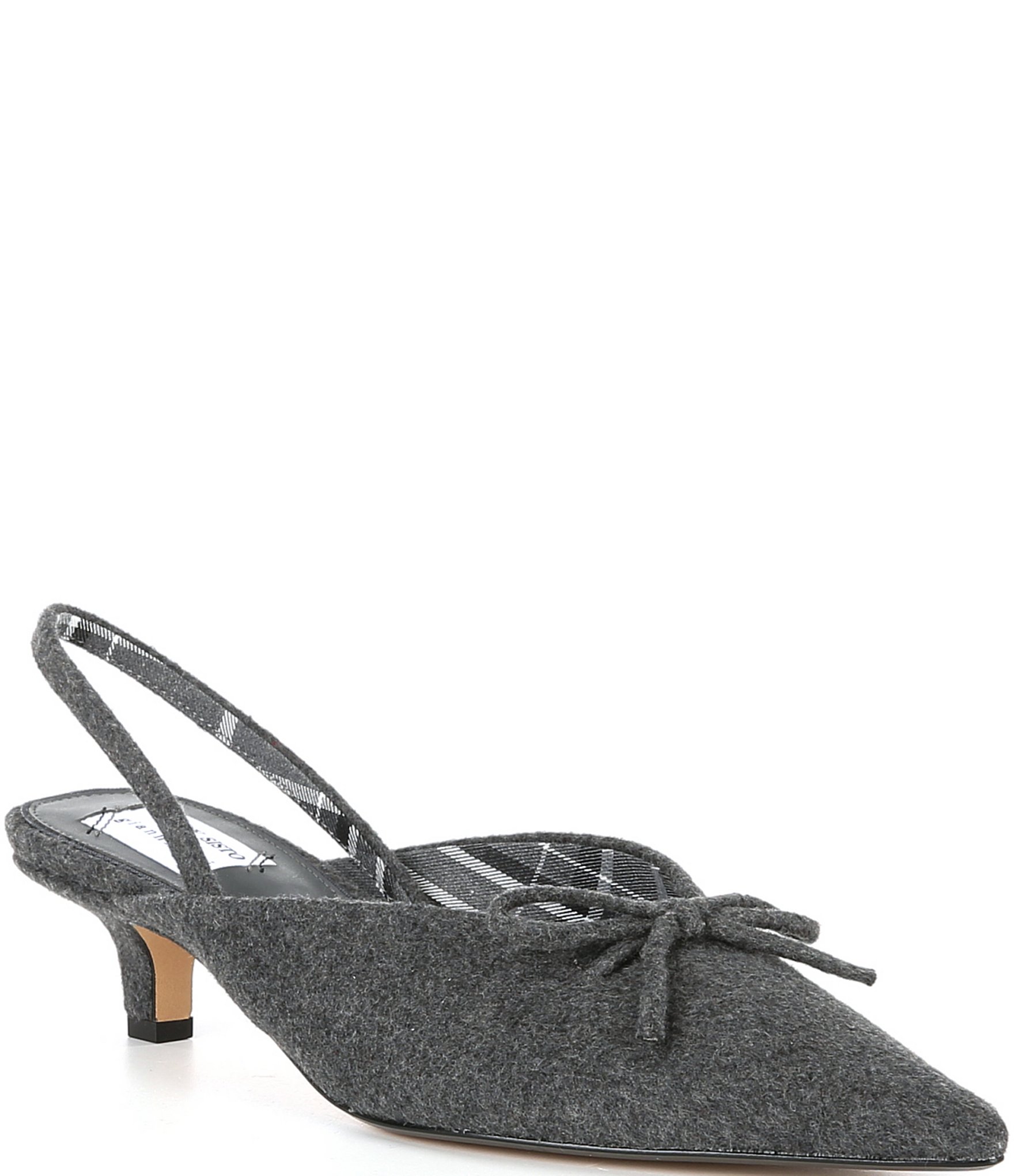 Gianni Bini x Lilly Sisto Sisto Tweed Bow Slingback Kitten
