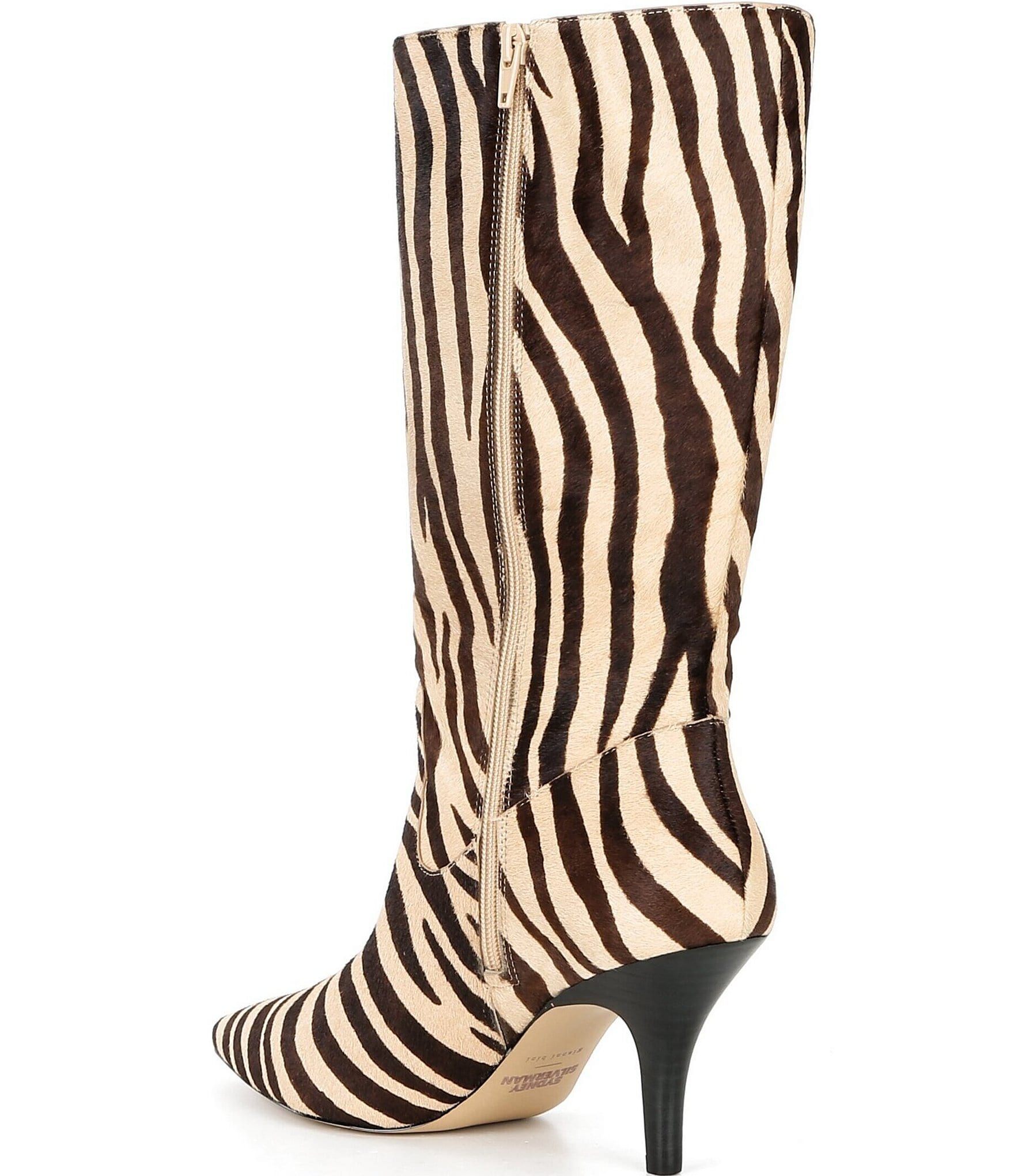 Gianni Bini x Sydney Silverman Hasley Zebra Print Haircalf Boots