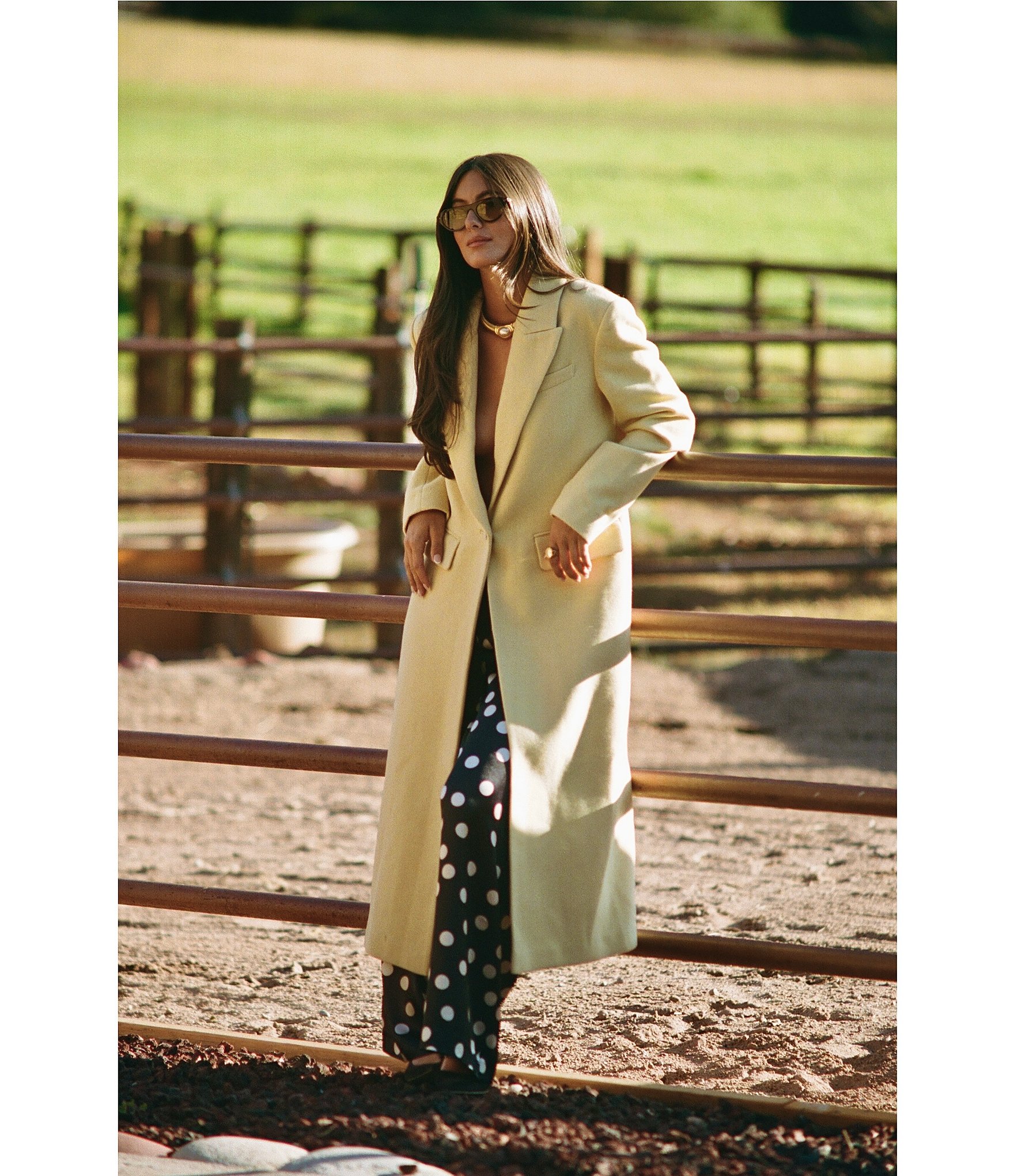 Gianni Bini x Sydney Silverman The Jenna Wool Blend Single Breasted Notch Collar Coat