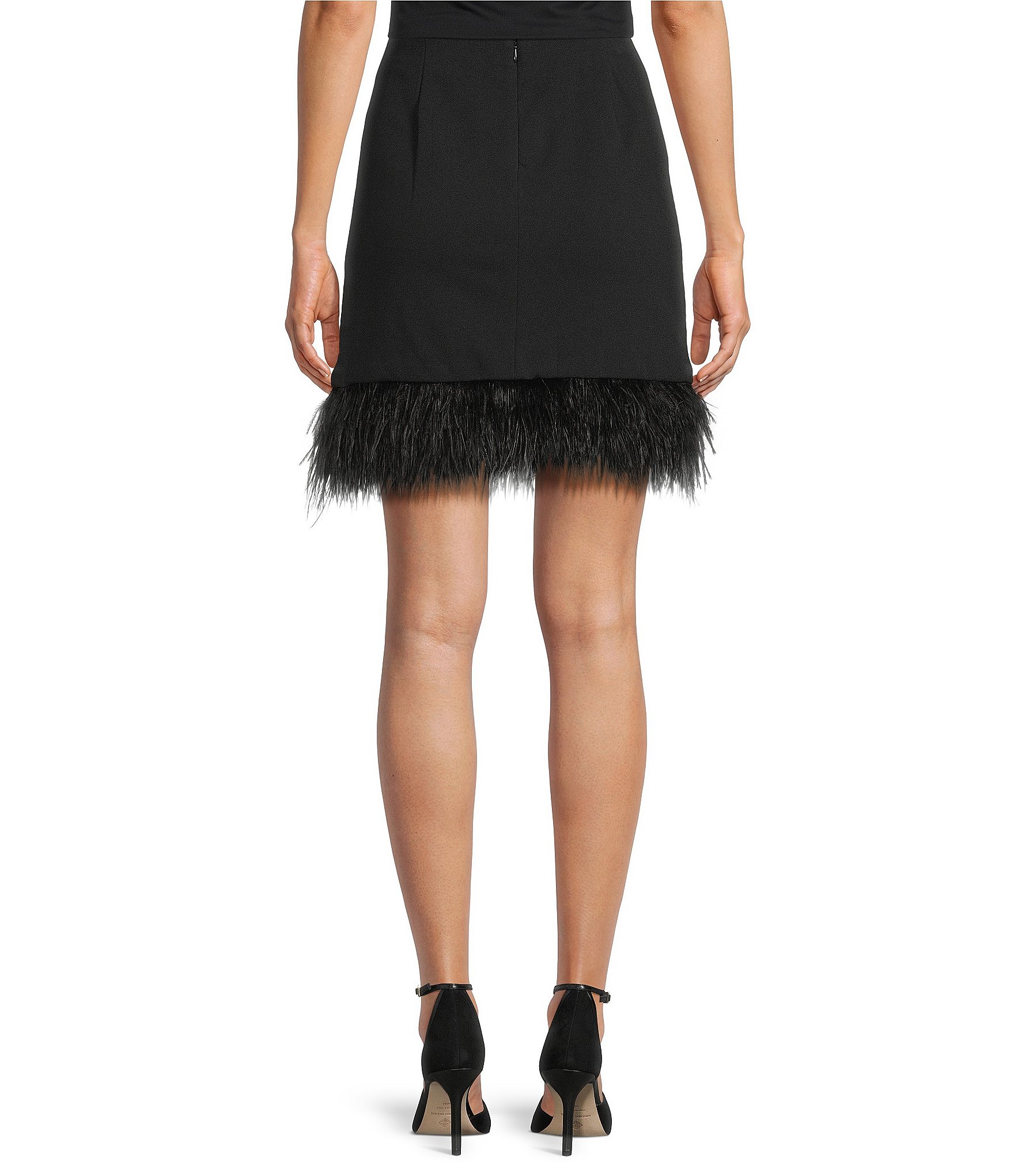 Gibson & Latimer Feather Trim Skirt