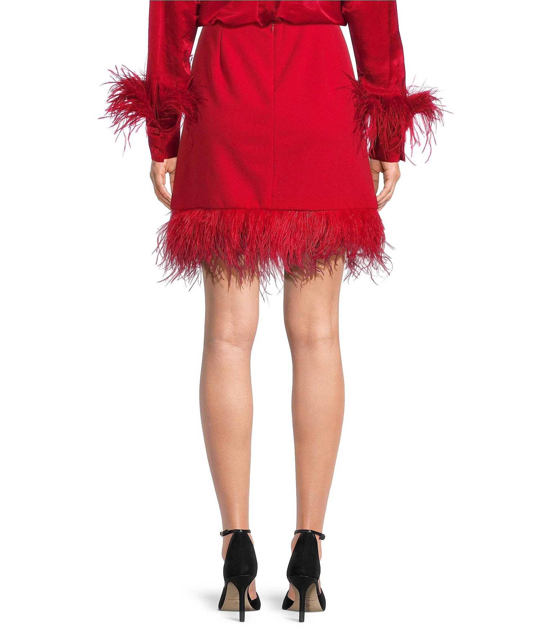 Gibson & Latimer Feather Trim Skirt