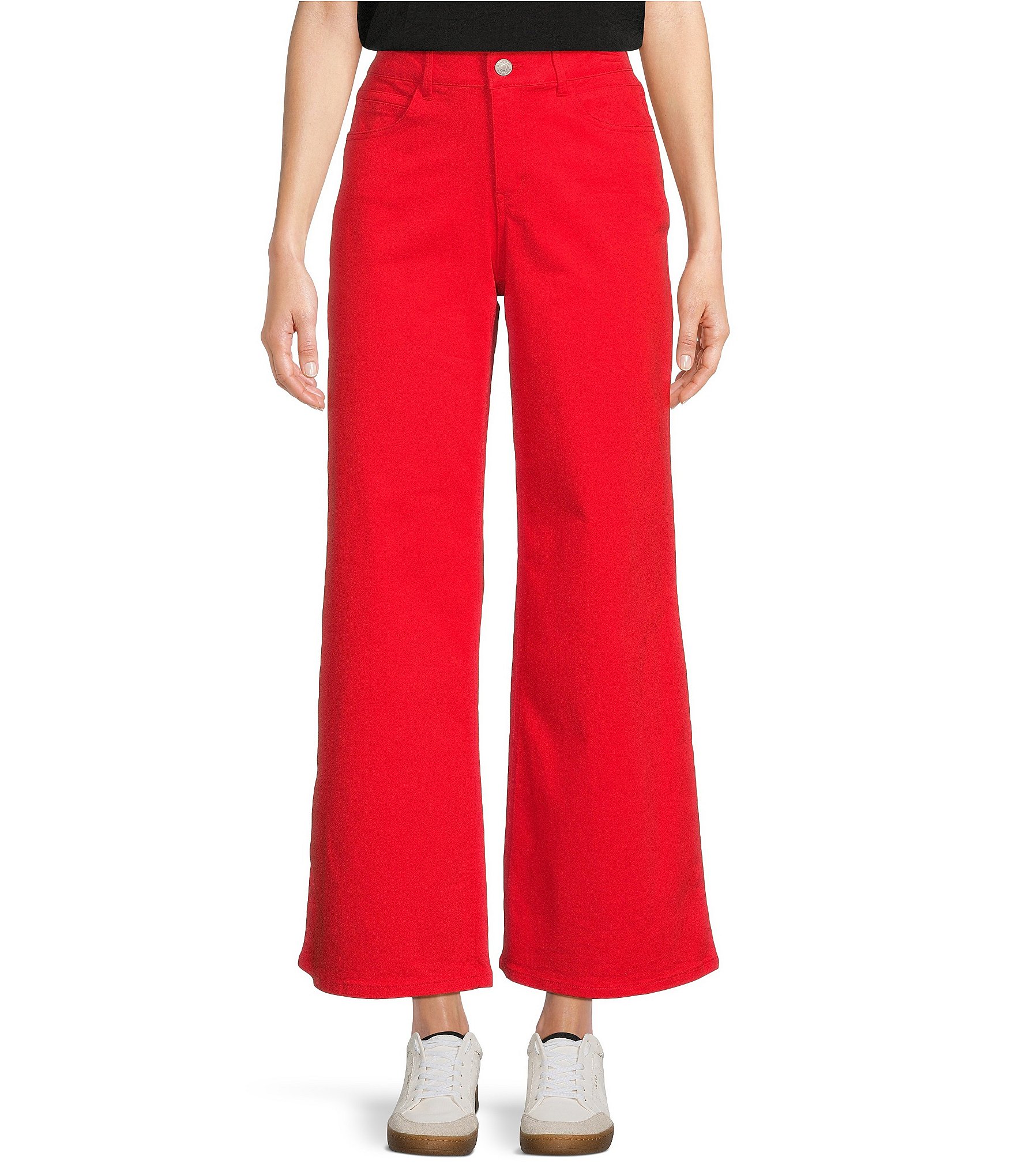 Gibson & Latimer Perfect Fit Palazzo Crop Twill Pants | Dillard's