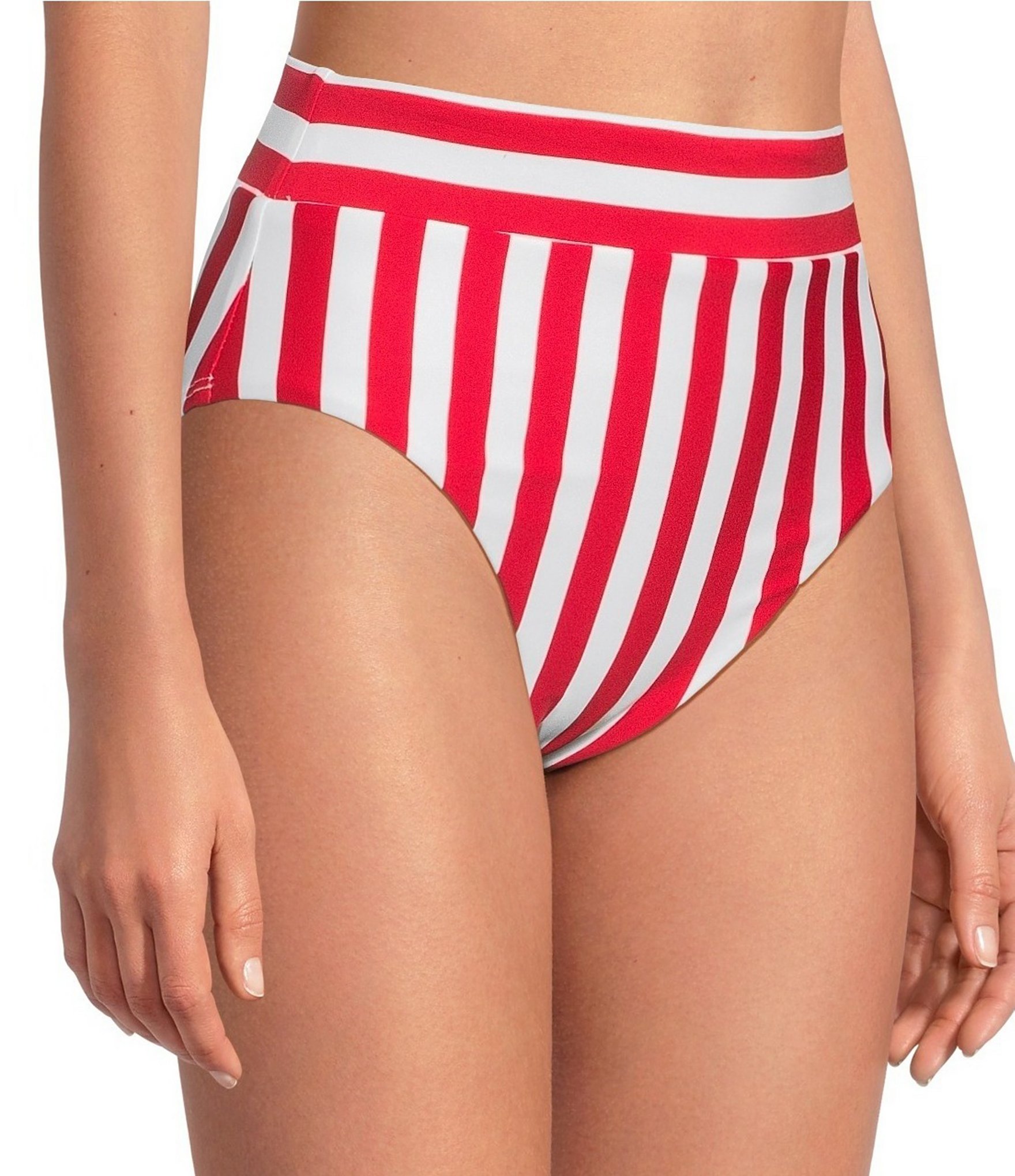 Gibson & Latimer Shoreline Stripe High Waist Swim Bottom